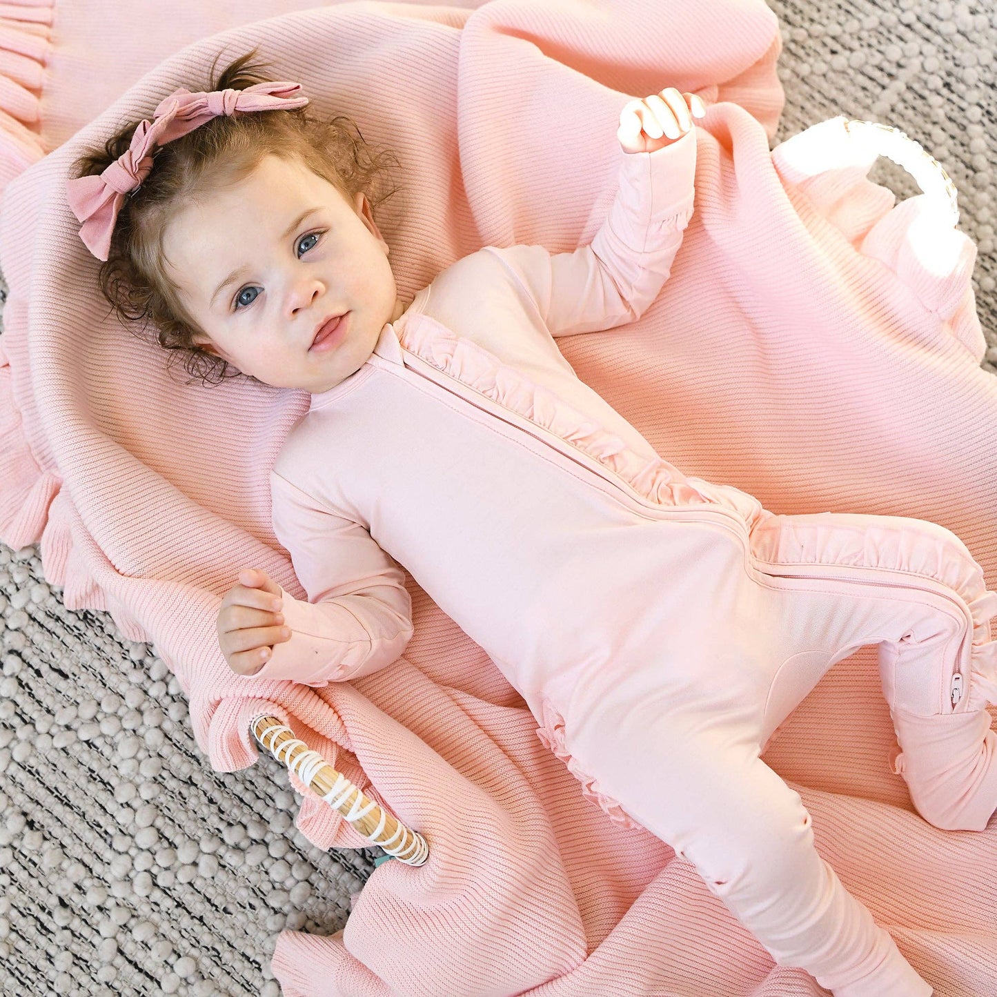 Light Pink RUFFLE ZIP