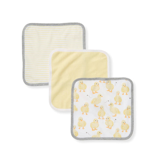 Little Ducks Organic Cotton Washcloths 3 Pack