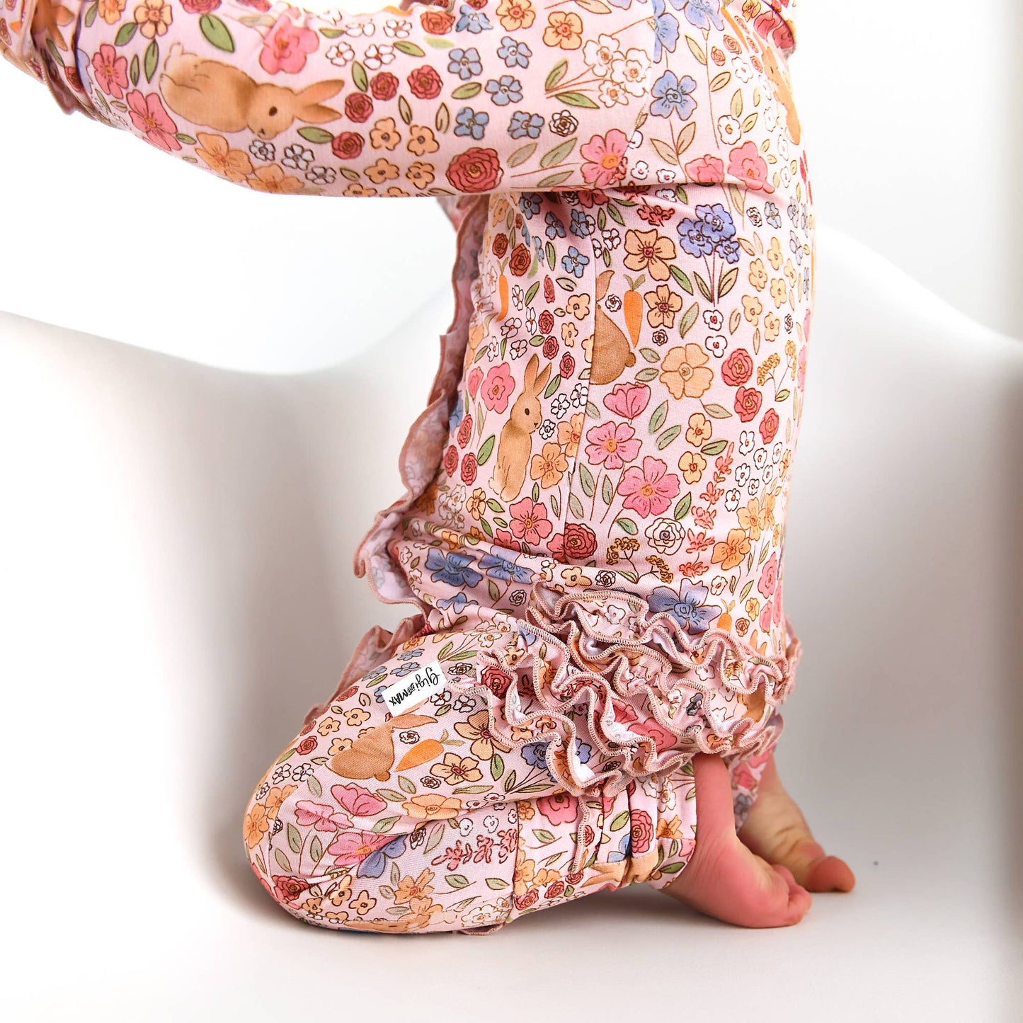 Meadow Floral Bunny Ruffle Zip