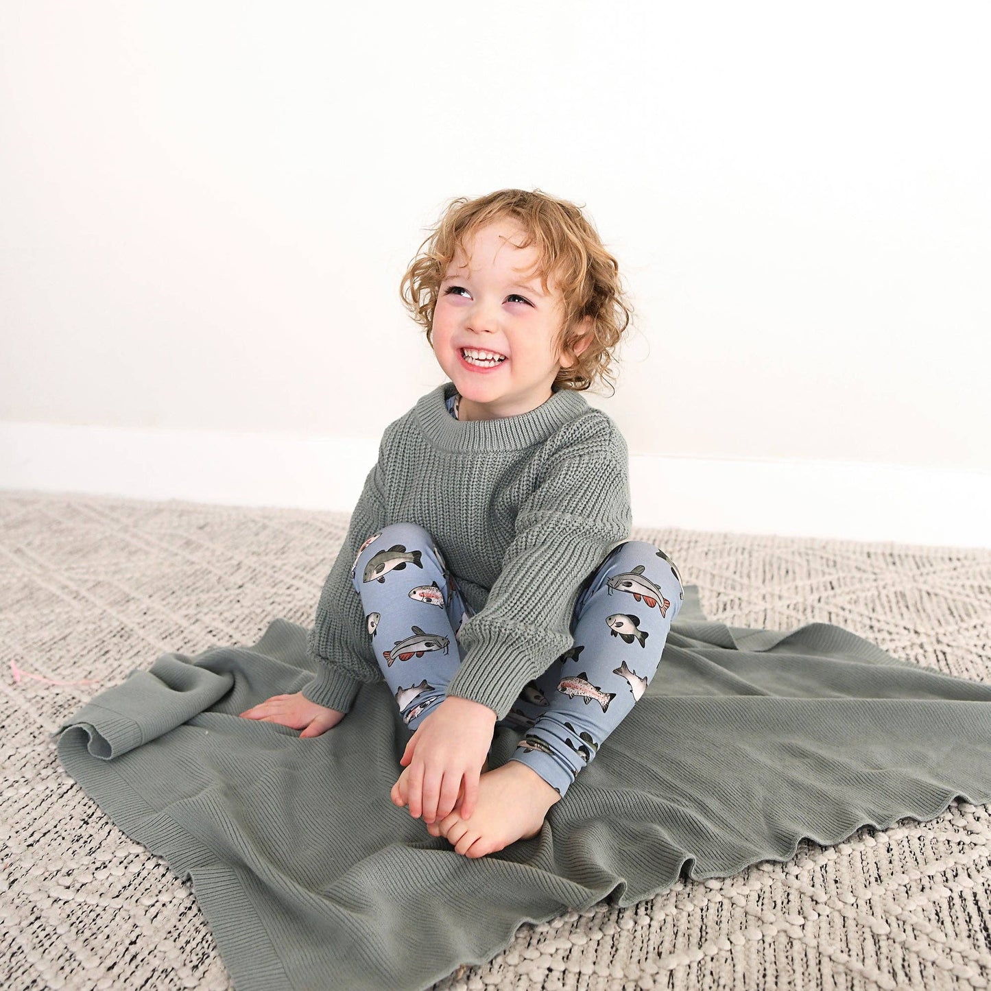 Wade TWO PIECE Fish Bamboo Lounge Set Kids Clothing