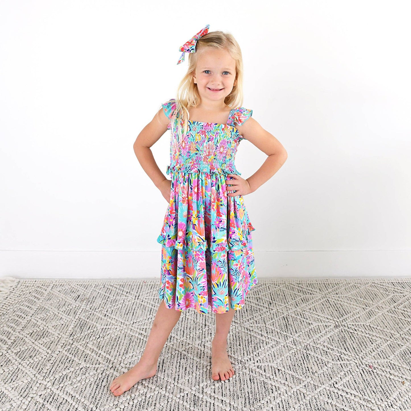 Megan Floral Smocked Dress