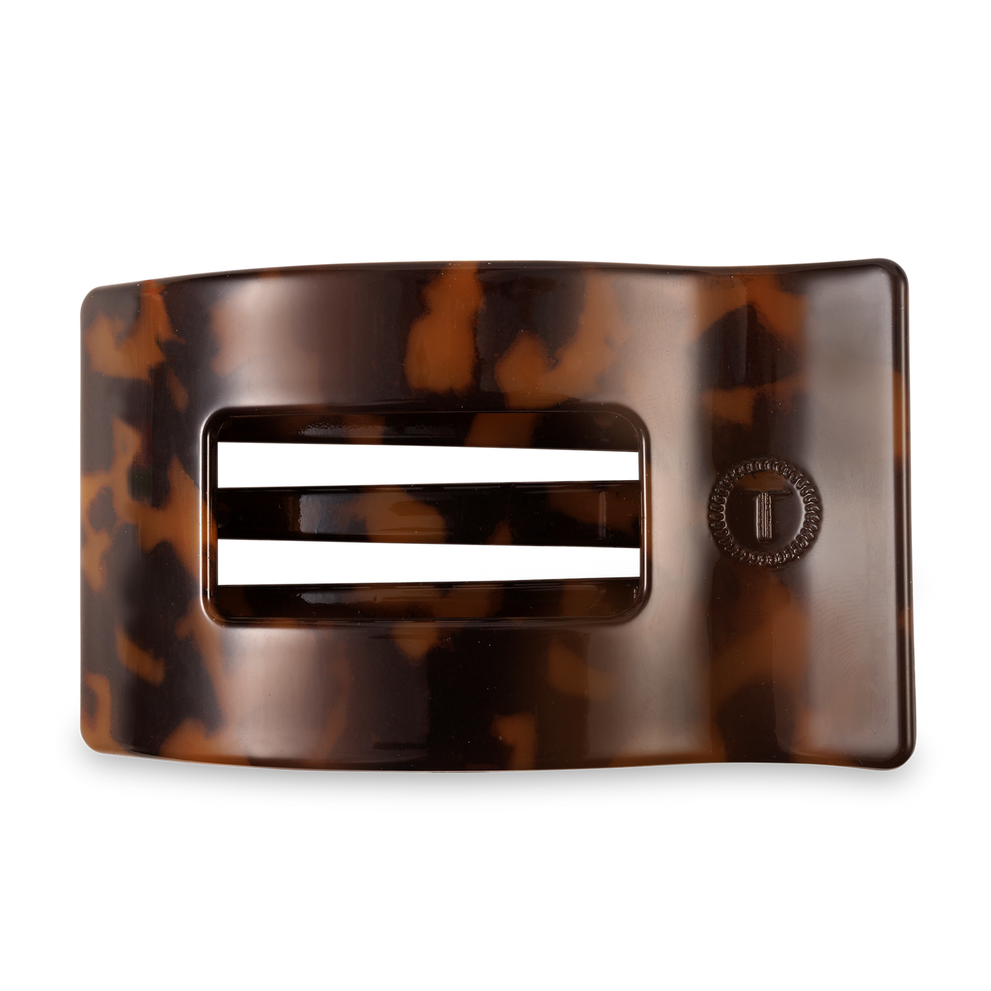 Flat Rectangle Hair Clip In Tortoise