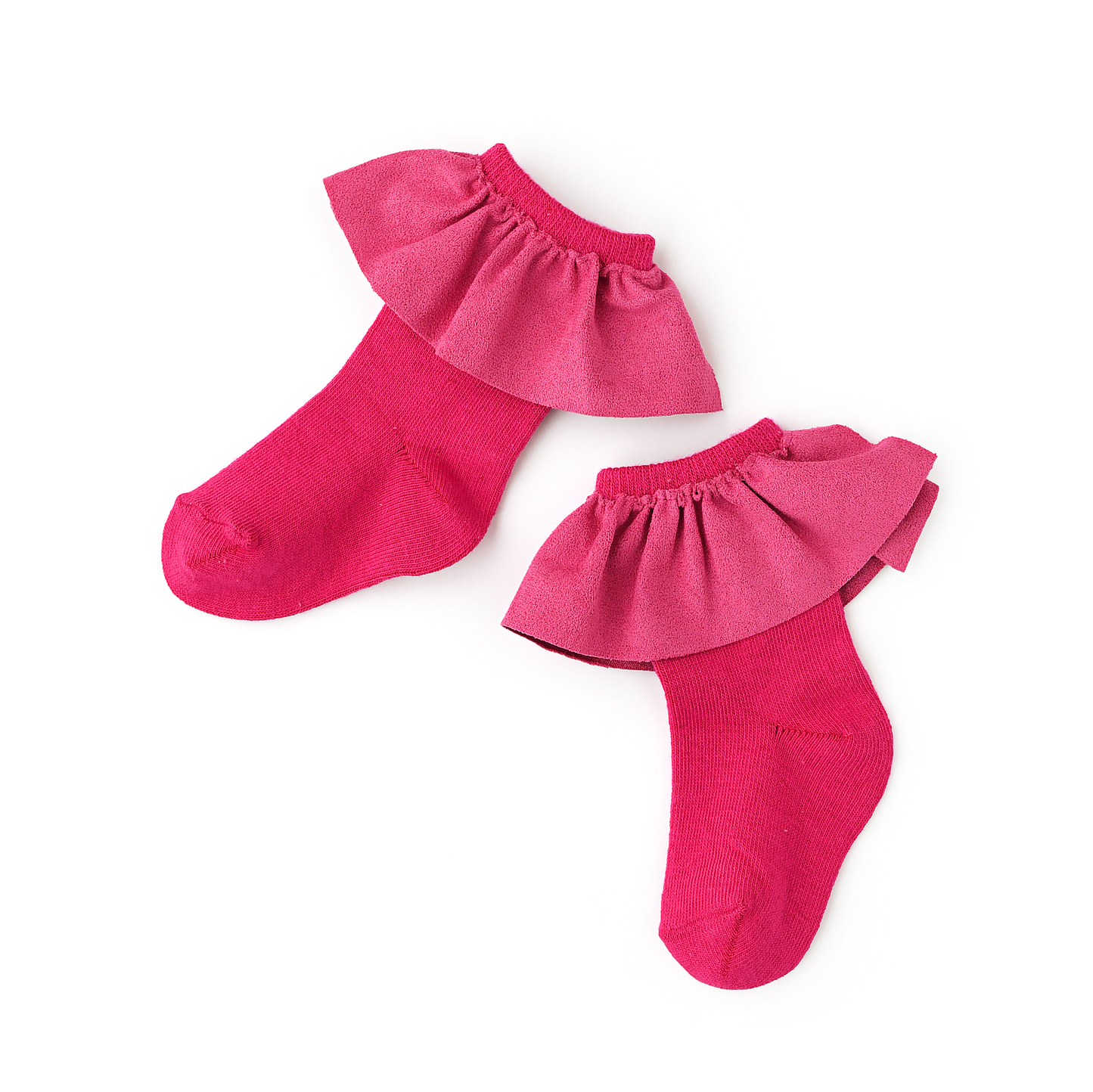 Raspberry Ruffle Socks