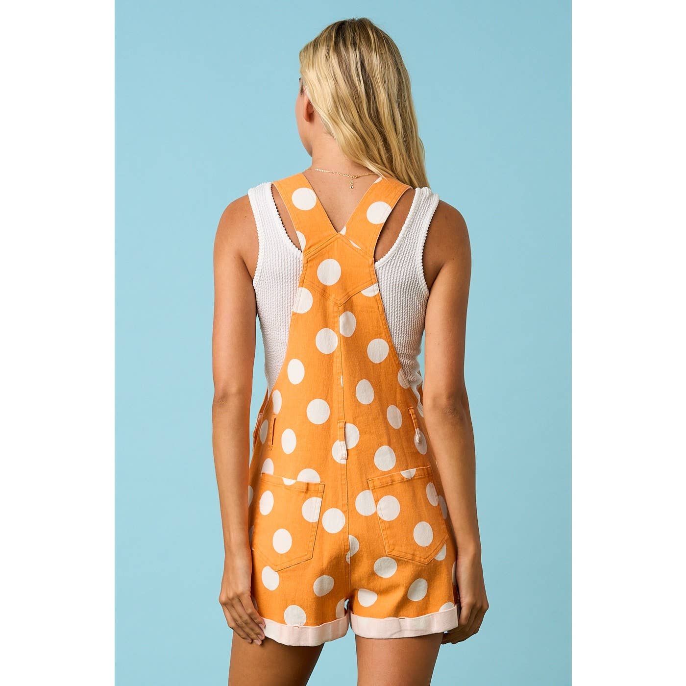 GAME DAY POLKA DOT ROMPER BIB OVERALLS