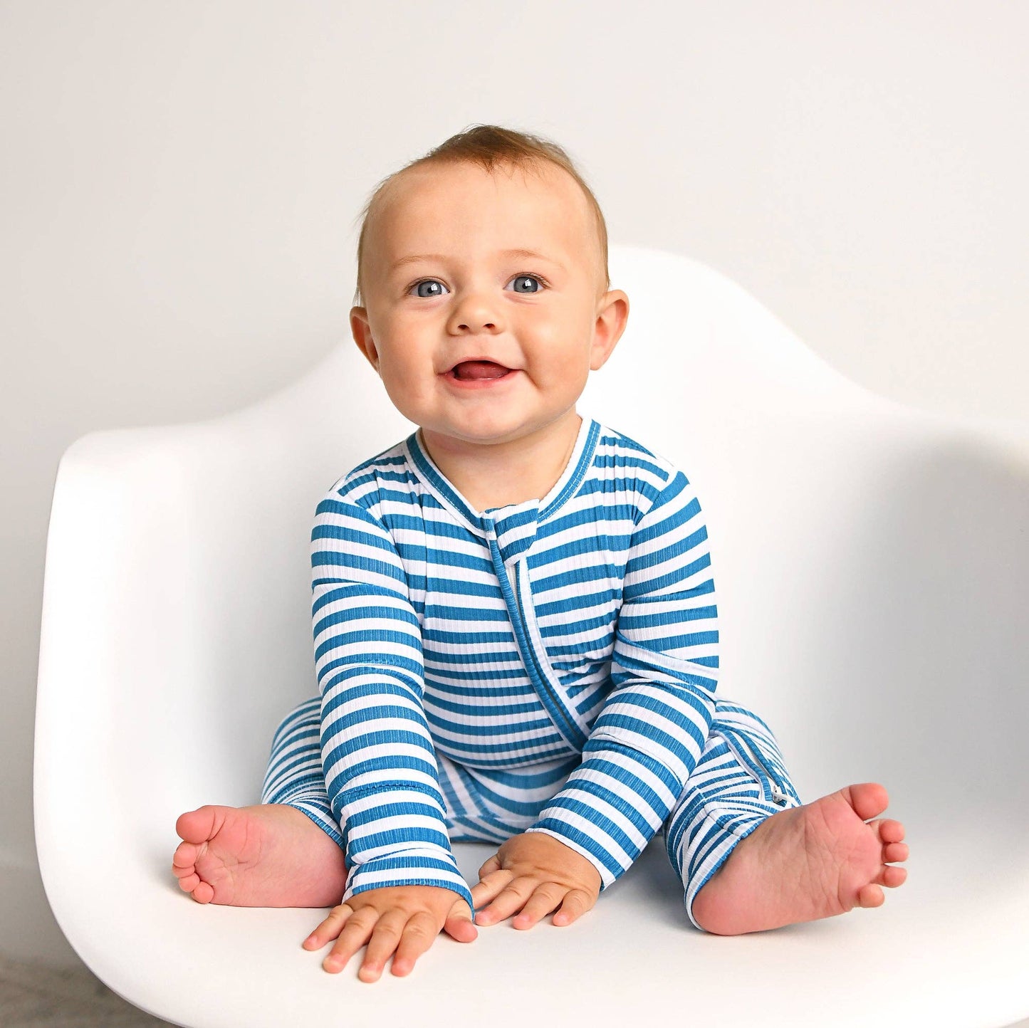 Cooper Blue Ribbed ZIP