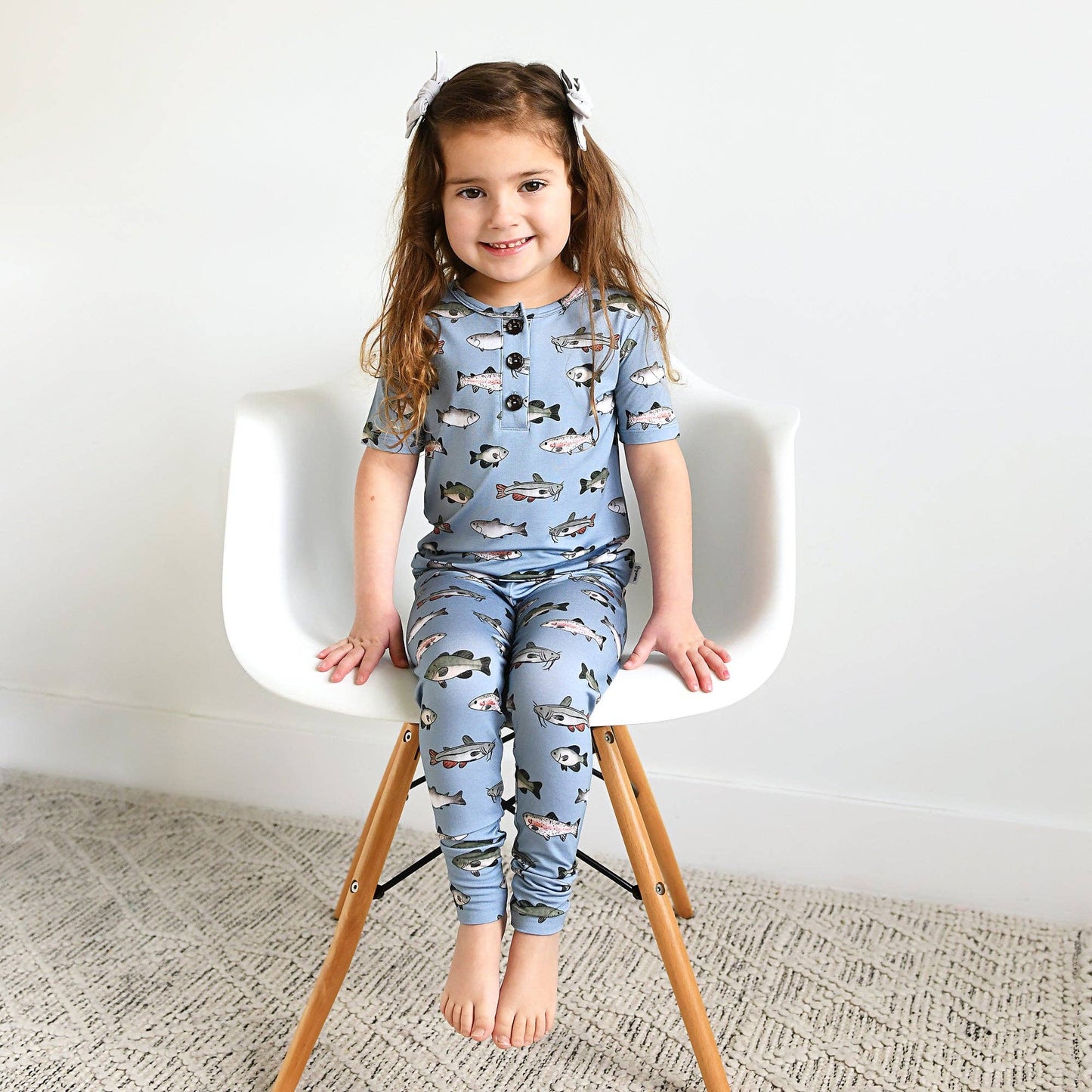 Wade TWO PIECE Fish Bamboo Lounge Set Kids Clothing