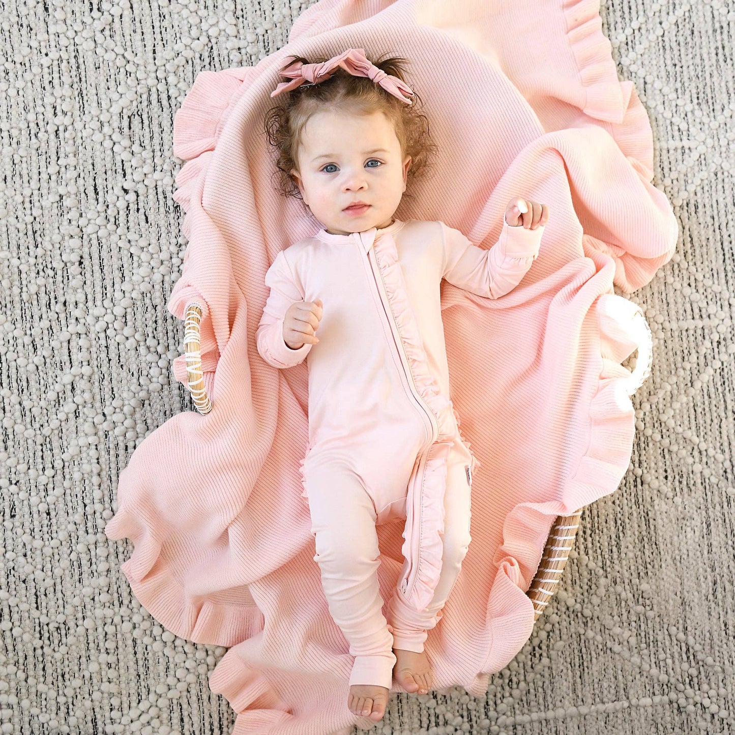 Light Pink RUFFLE ZIP