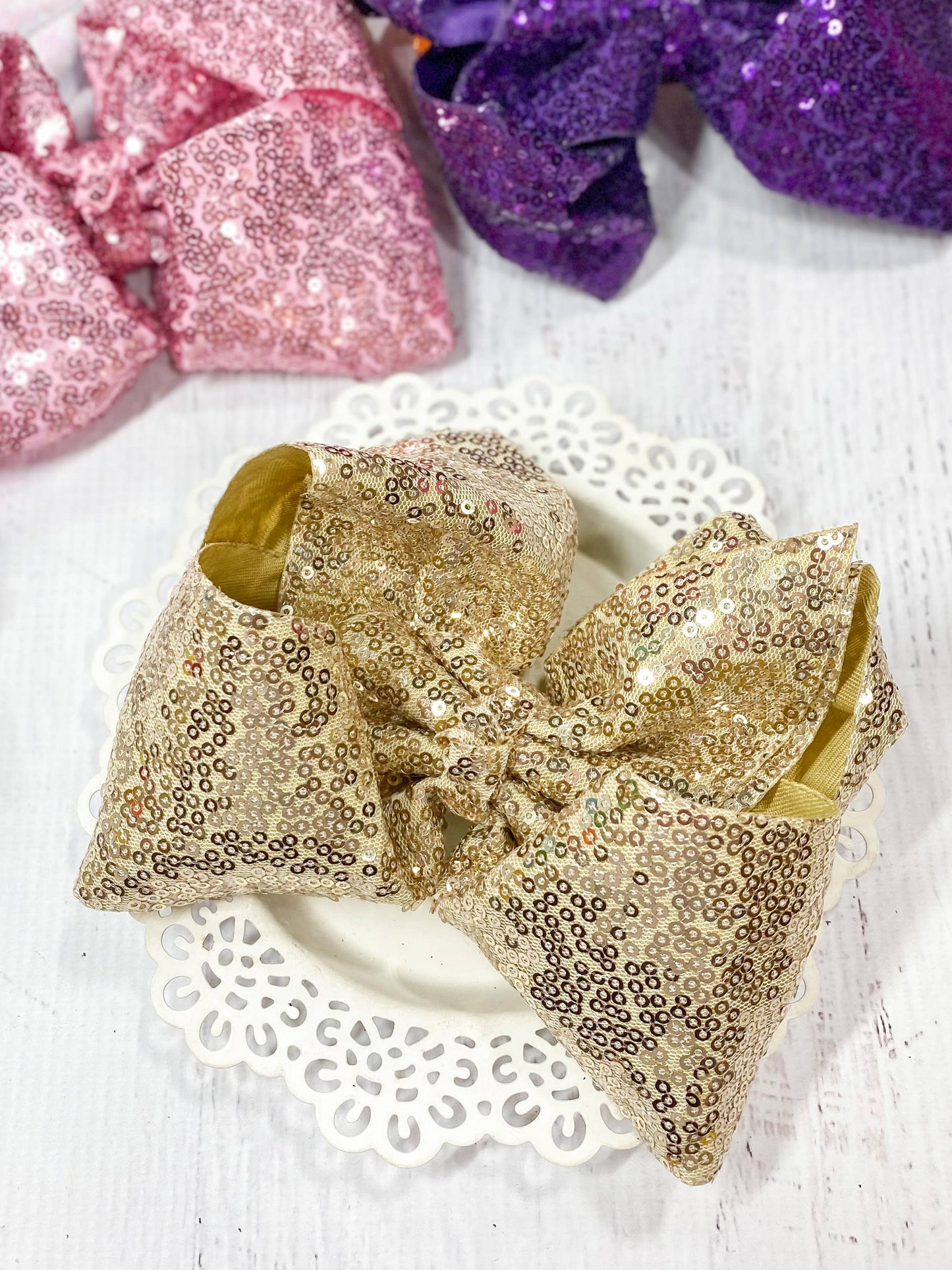 Sequin Texas Size Hair Bows