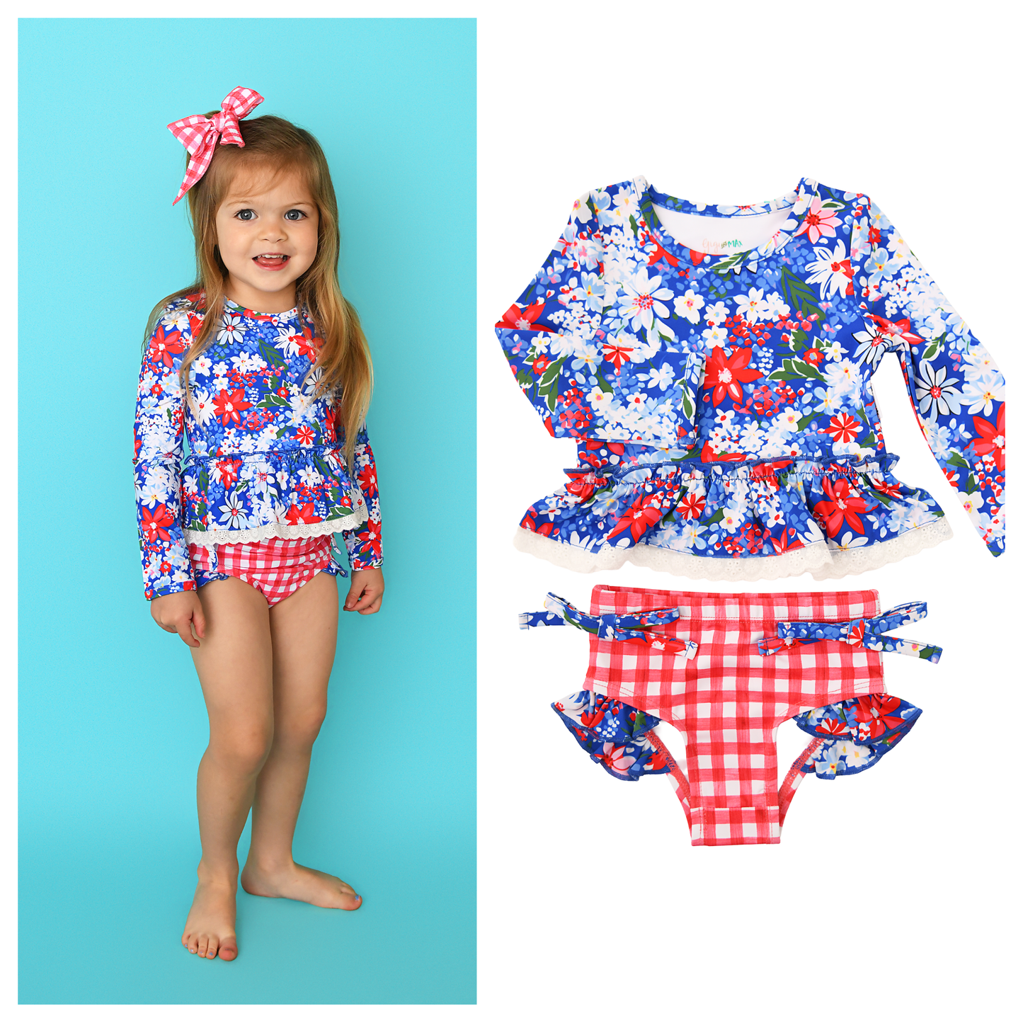 Presley RASH GUARD TWO PIECE SWIM SET