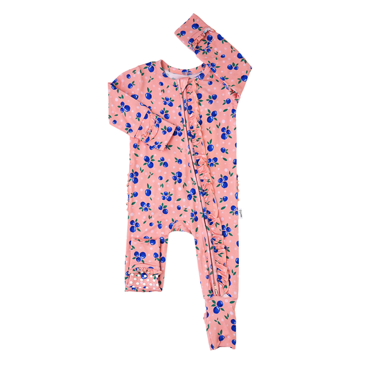 Blueberries V RUFFLE ZIP