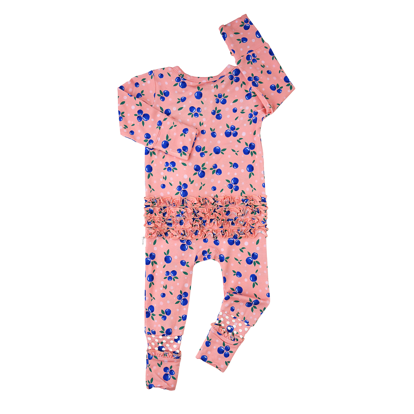 Blueberries V RUFFLE ZIP