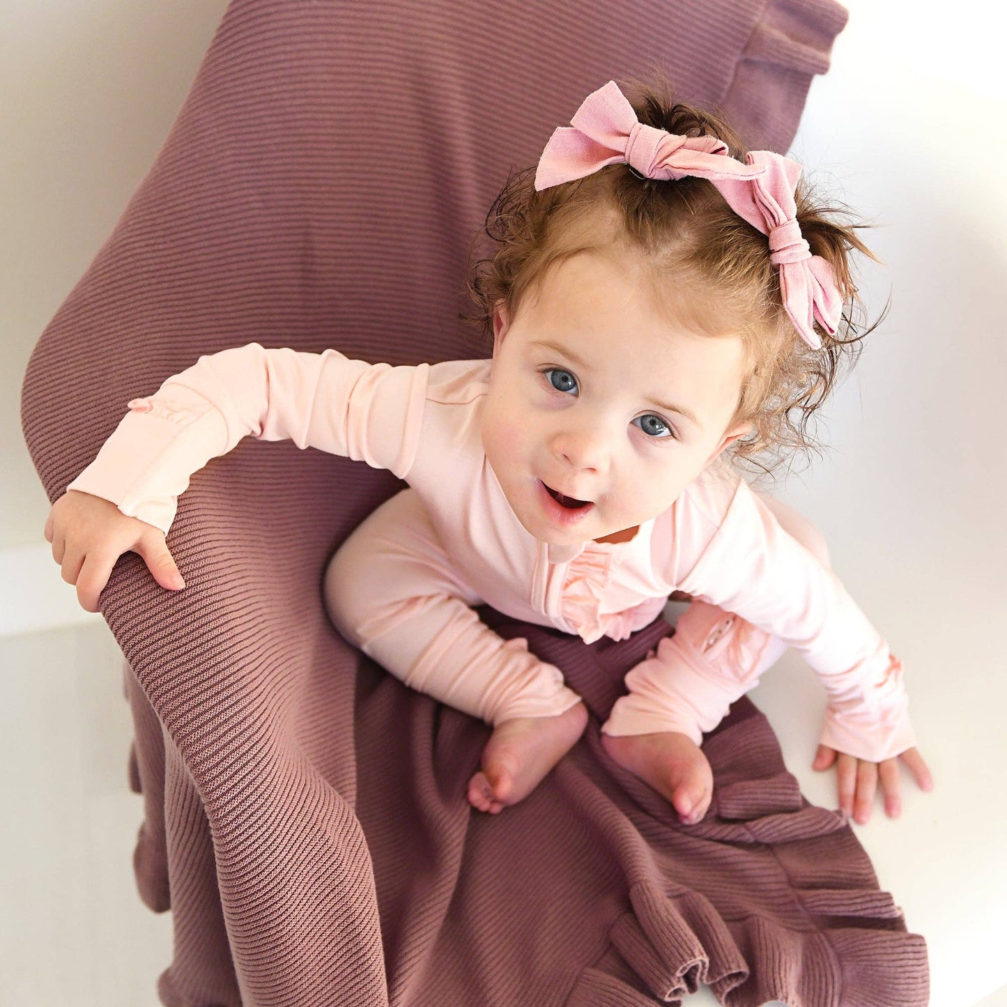 Light Pink RUFFLE ZIP