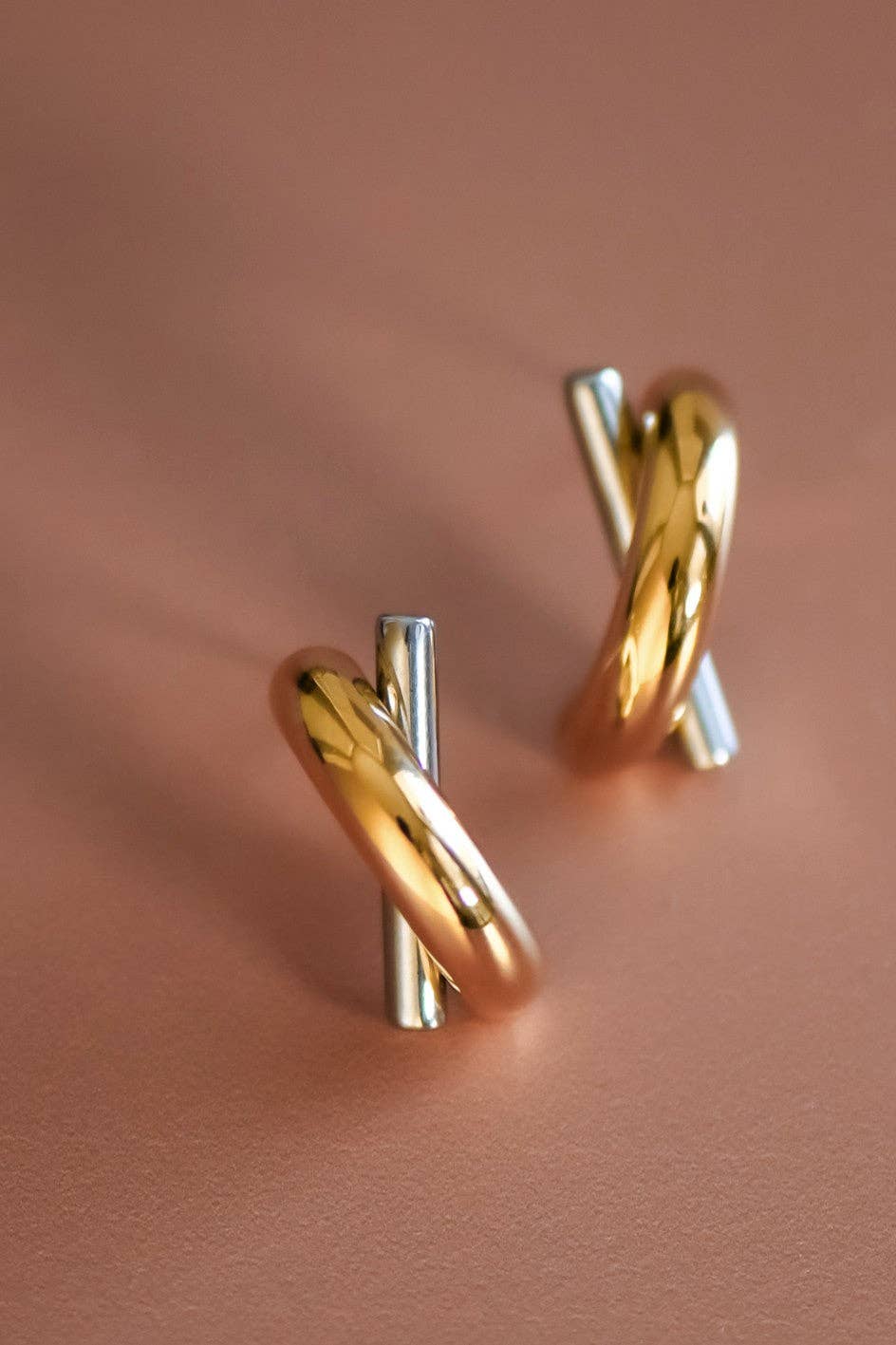 18K Gold Plated Waterproof Stainless Steel Stud Earrings