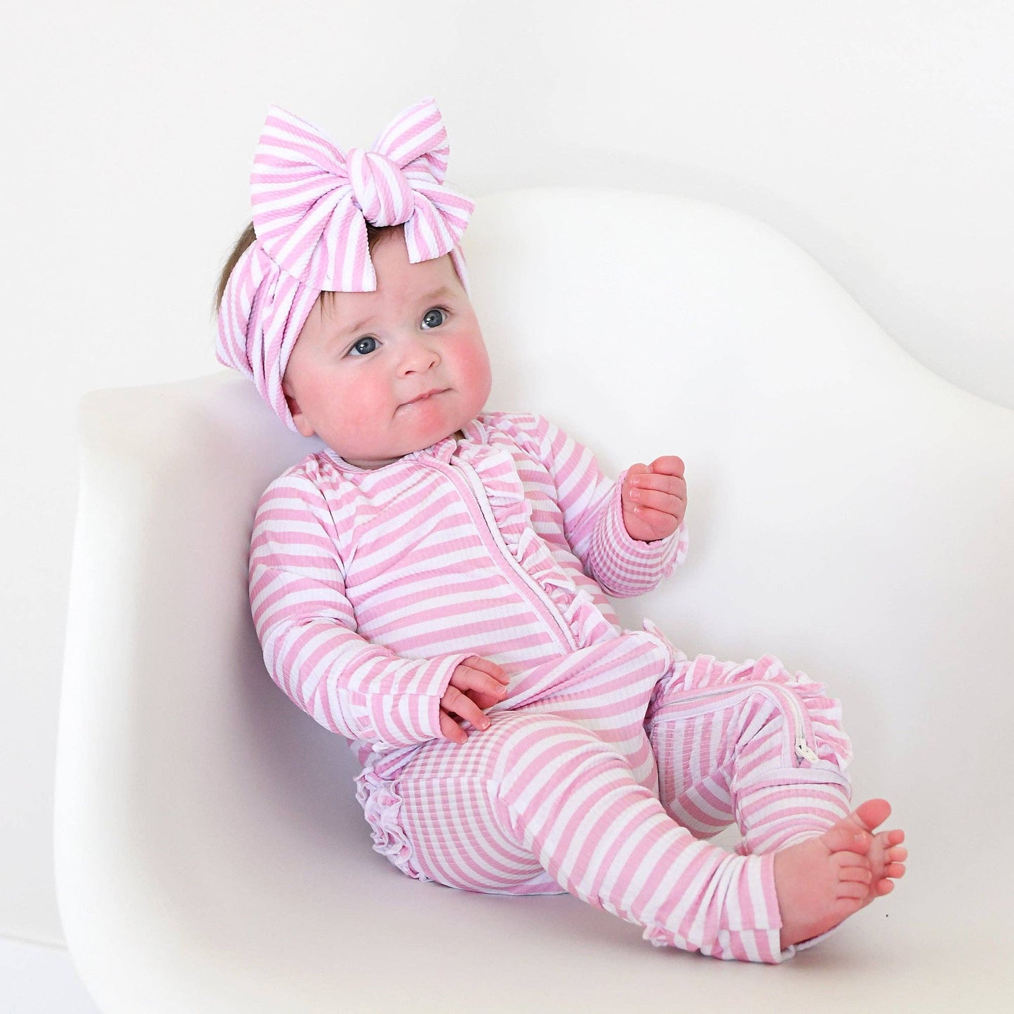 Lana Pink Stripe HEADWRAP