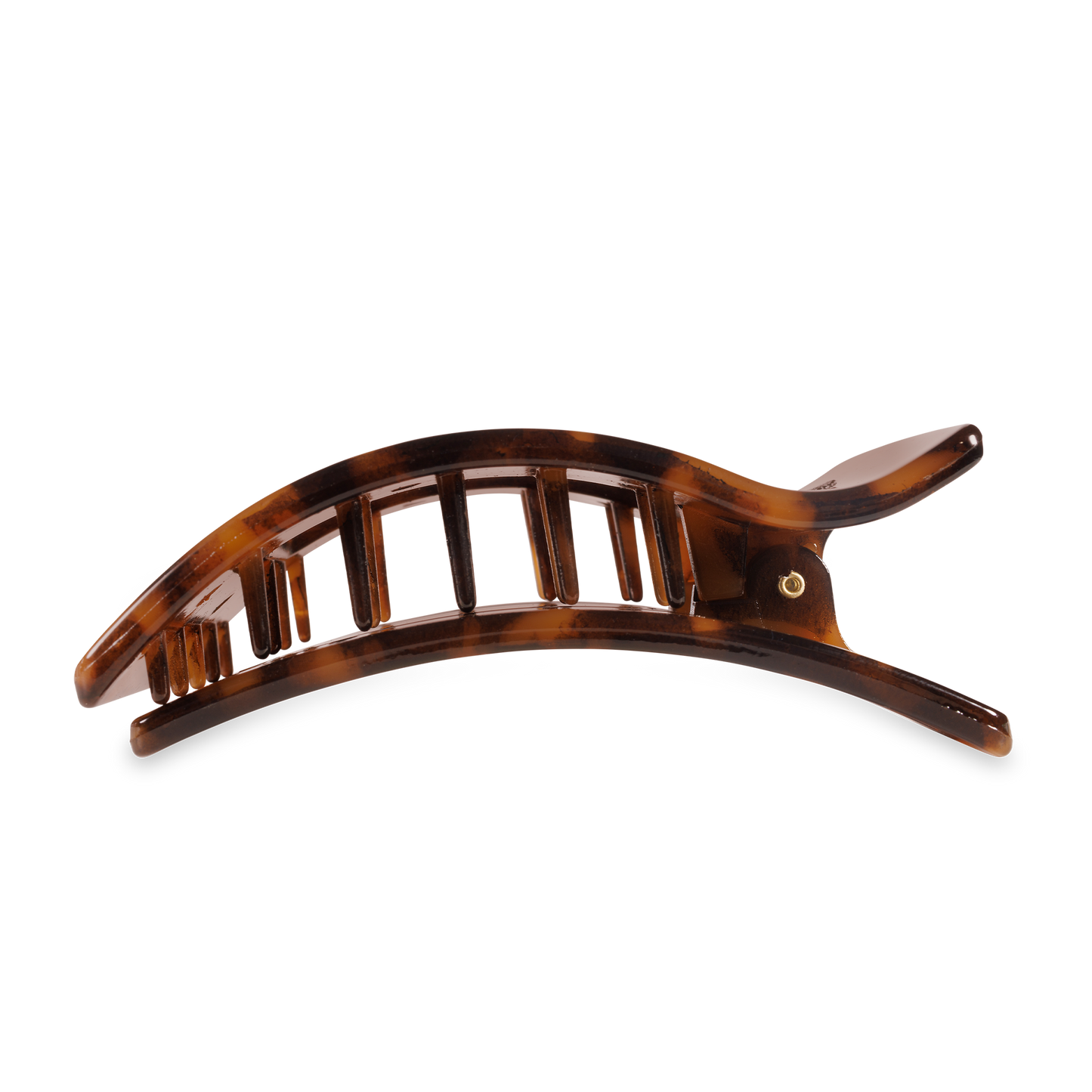 Flat Rectangle Hair Clip In Tortoise