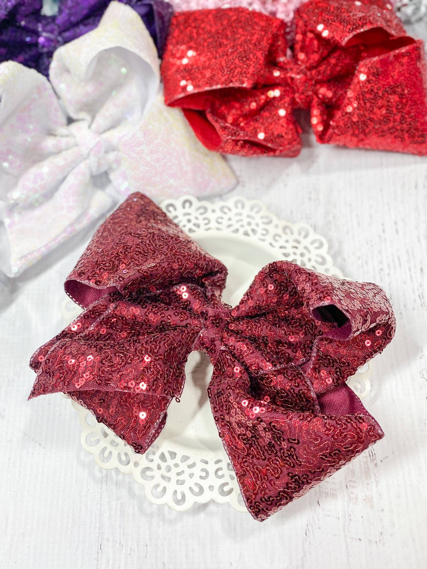 Sequin Texas Size Hair Bows