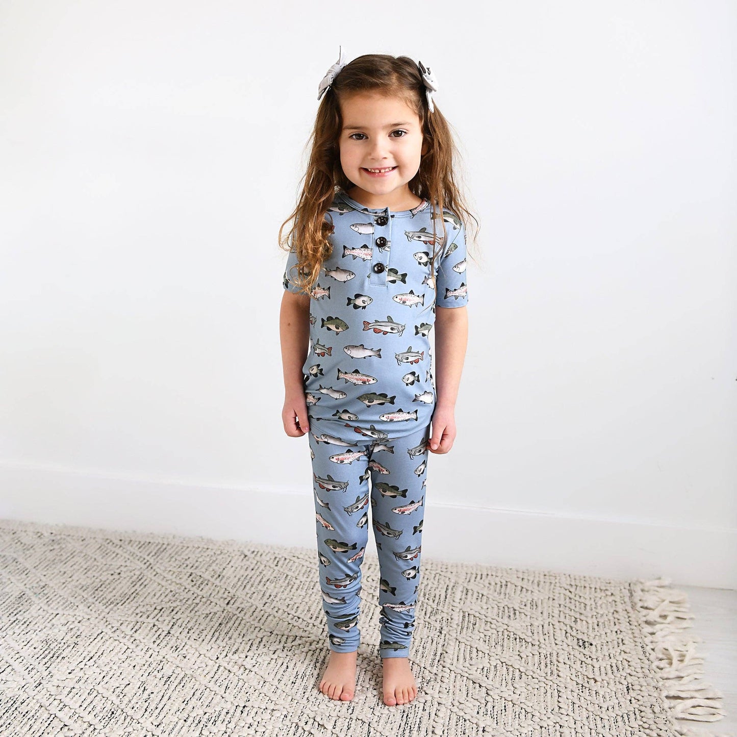 Wade TWO PIECE Fish Bamboo Lounge Set Kids Clothing