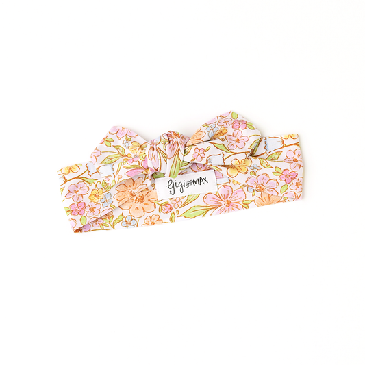 Kennedy Floral Topknot Headband