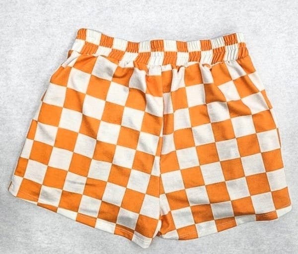 PLUS SIZE CHECKERED SHORTS