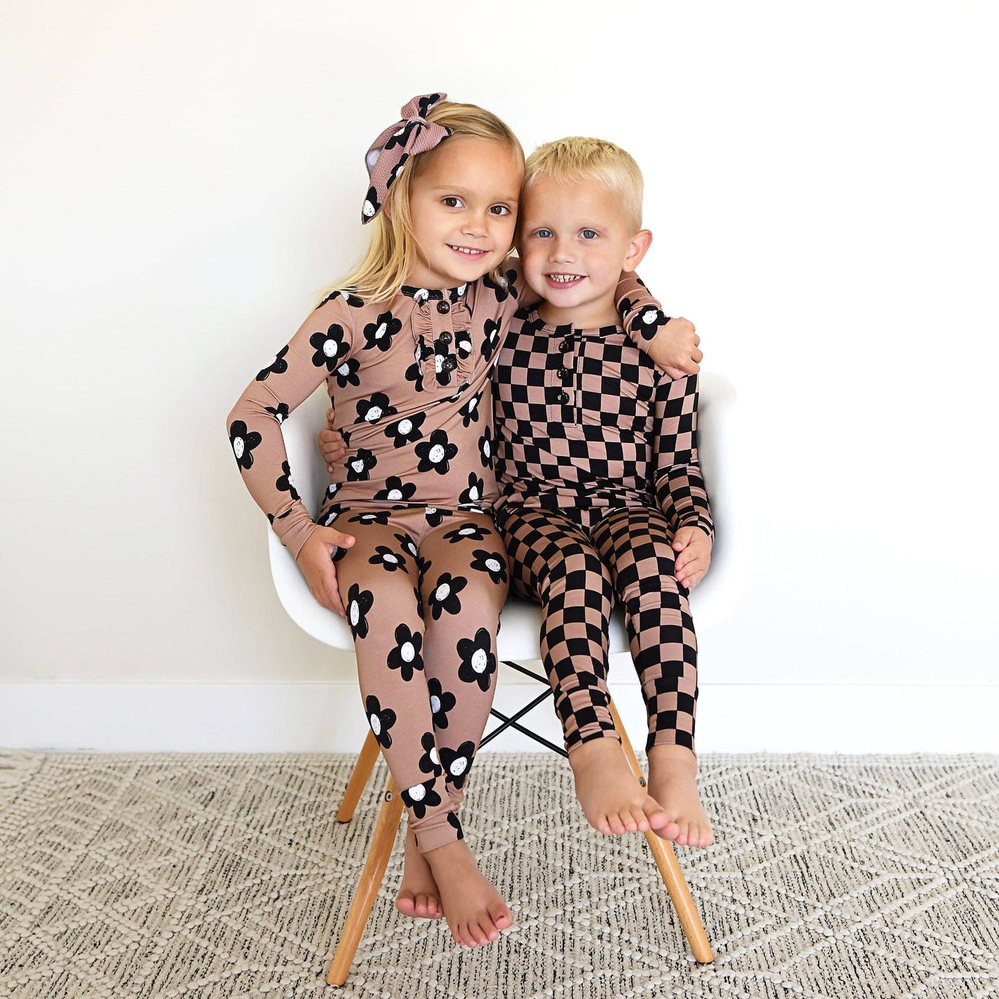 Coco RUFFLE TWO PIECE Bamboo Flowers Lounge Set Girls Outfit