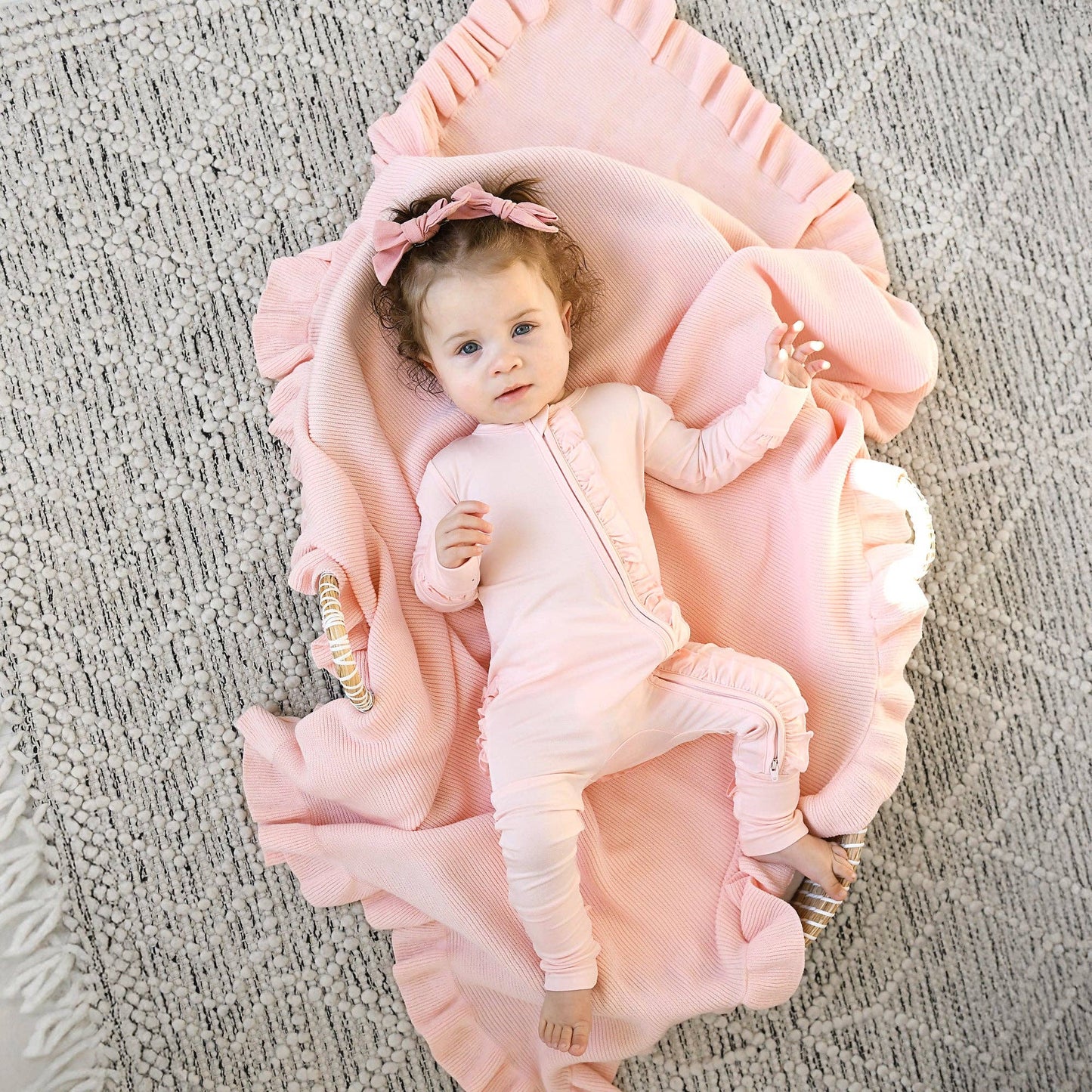 Light Pink RUFFLE ZIP