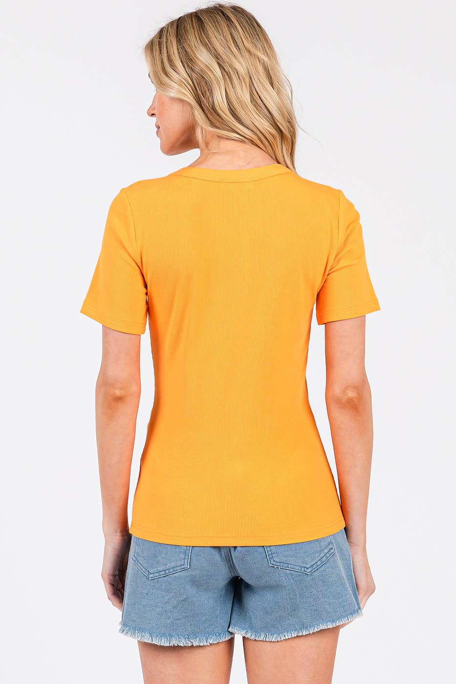 RIBBED BASIC TEE