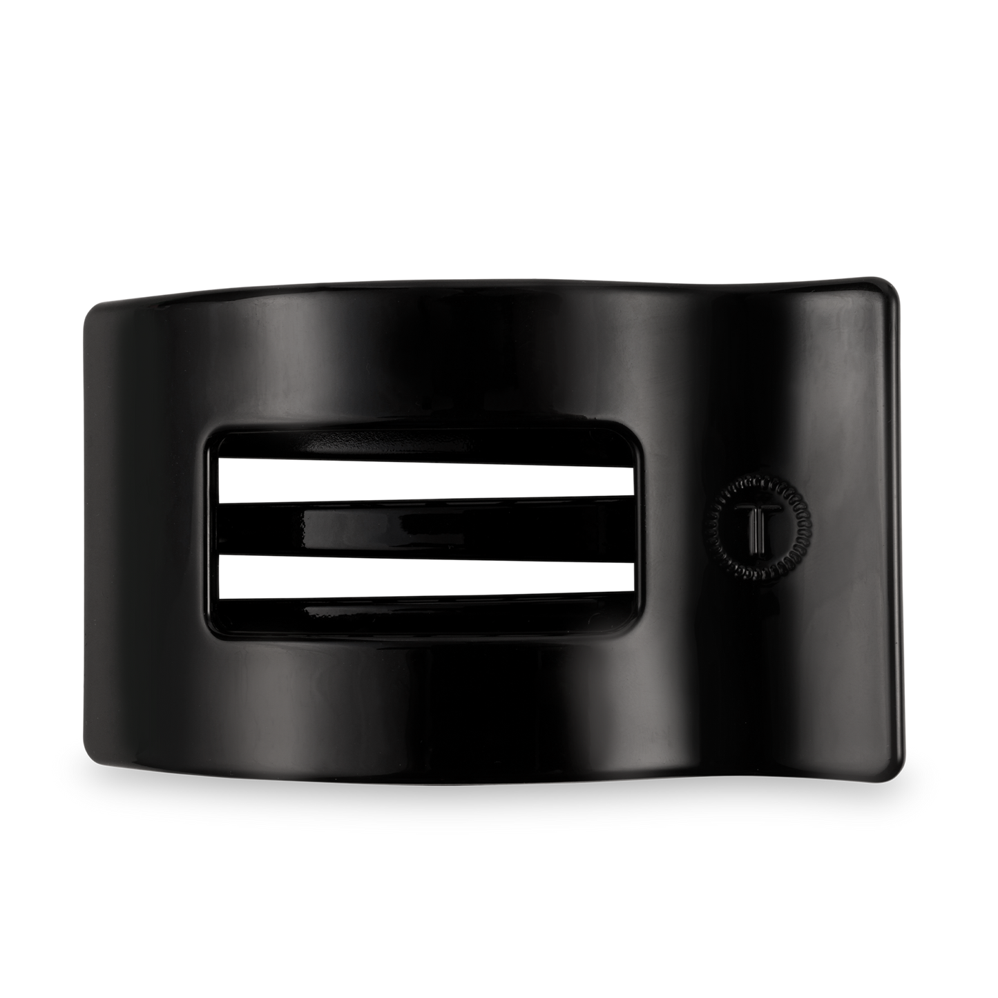 Flat Rectangle Hair Clip In Jet Black