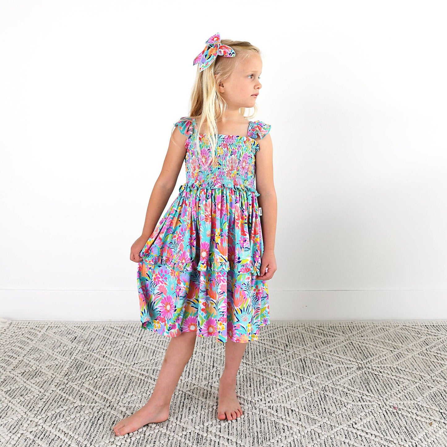 Megan Floral Smocked Dress