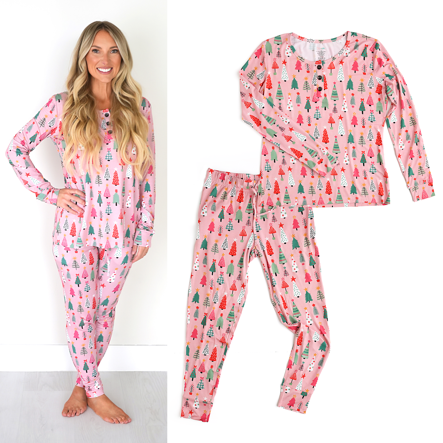 Noelle Pink Trees Mom 2 Piece