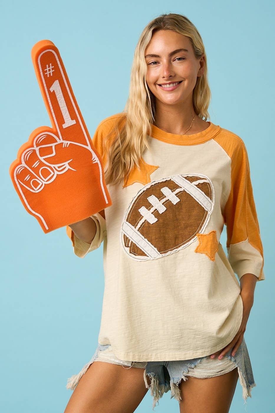 FOOTBALL PATCH COLOR BLOCK TOP