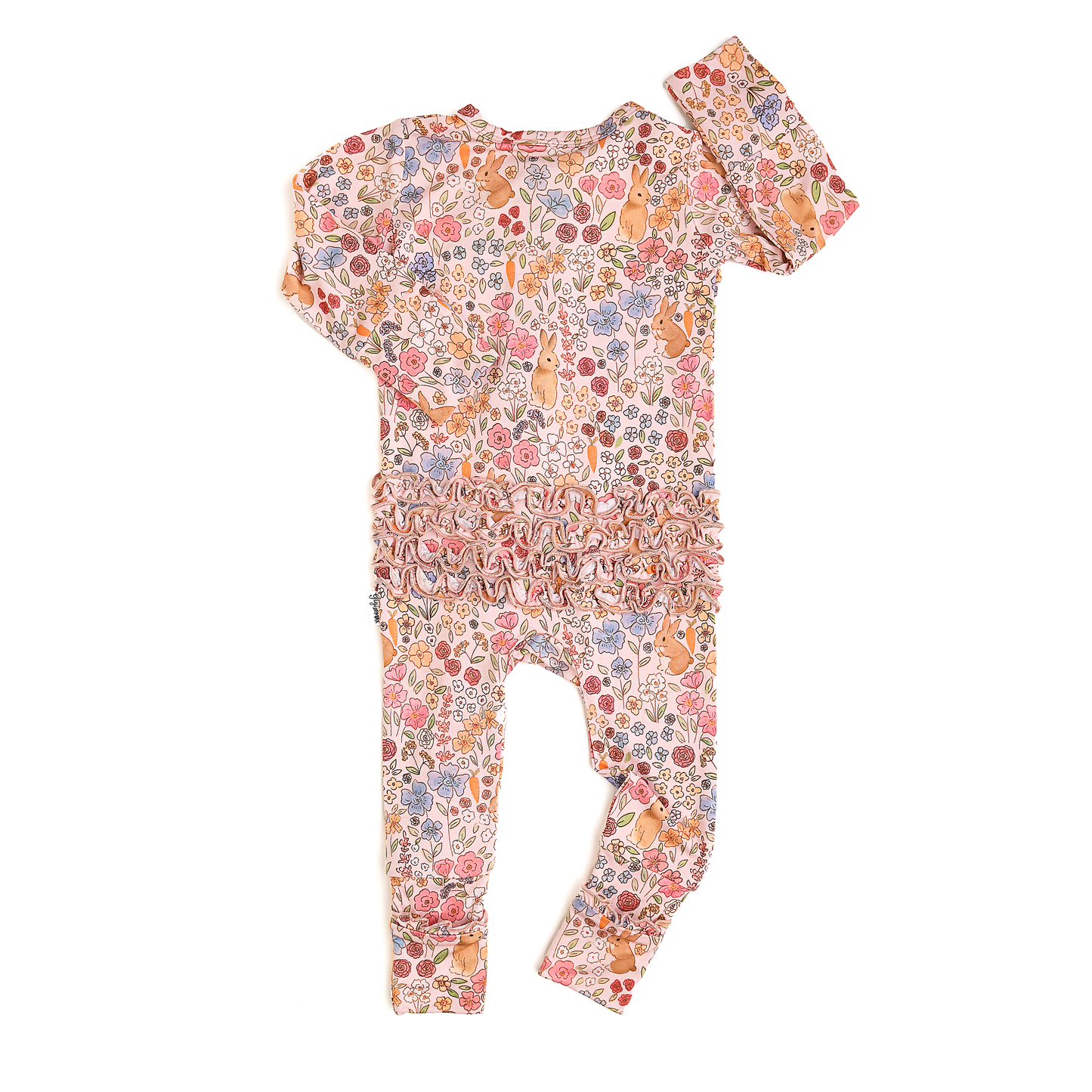 Meadow Floral Bunny Ruffle Zip