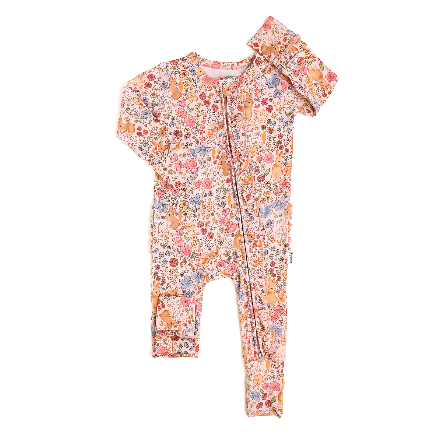Meadow Floral Bunny Ruffle Zip