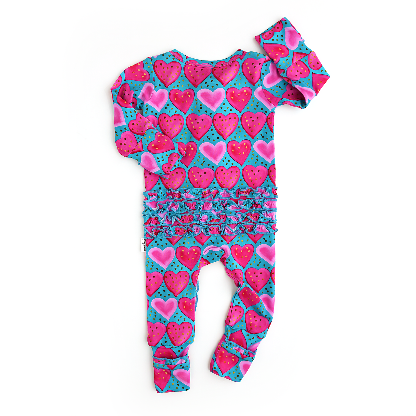 Alaina Heart Ruffle Zip