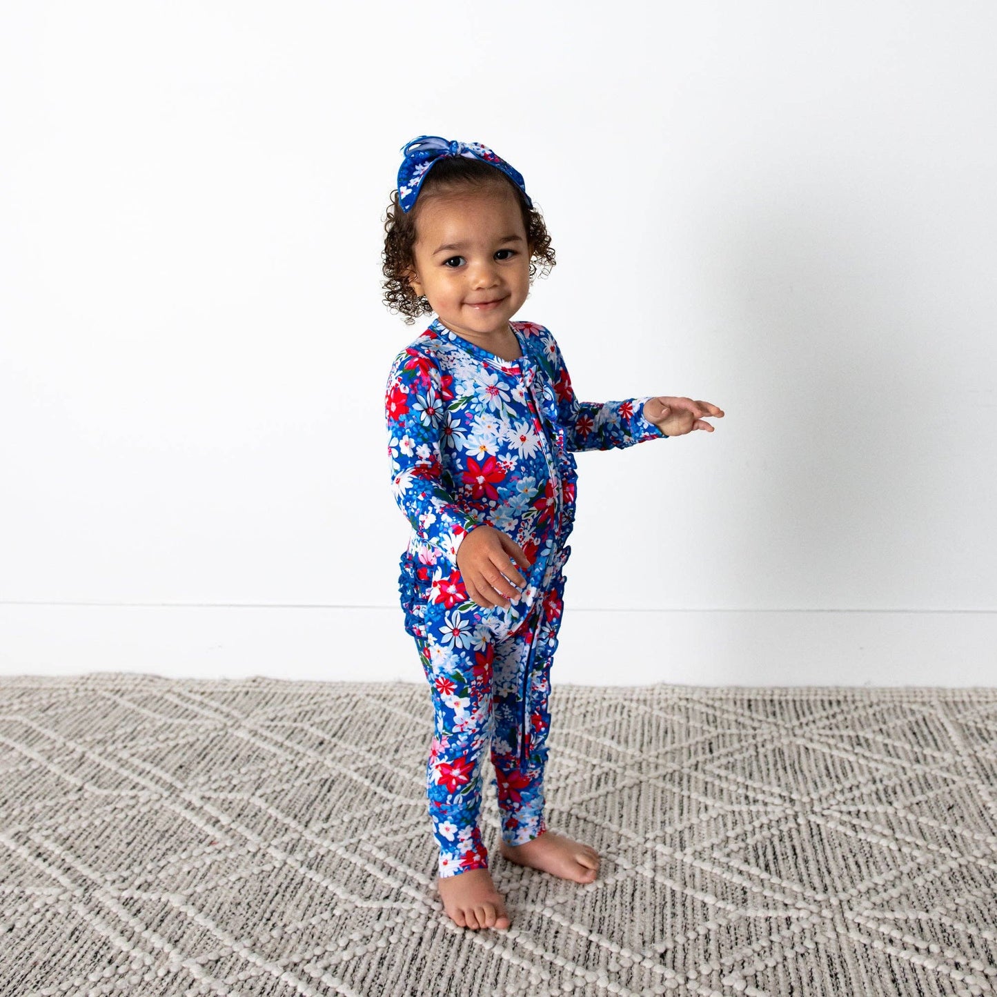 Presley Floral Ruffle Zip