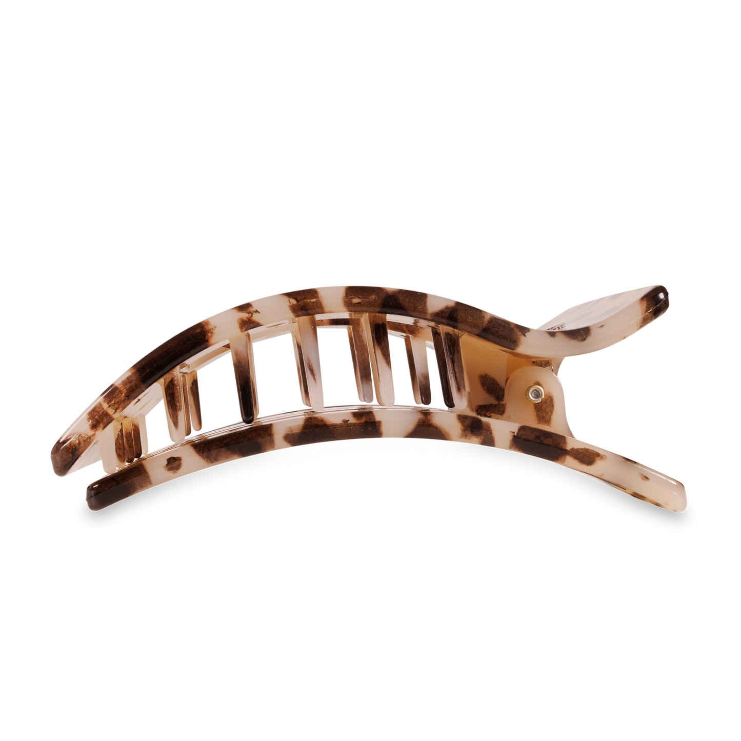 Flat Rectangle Hair Clip In Blonde Tortoise