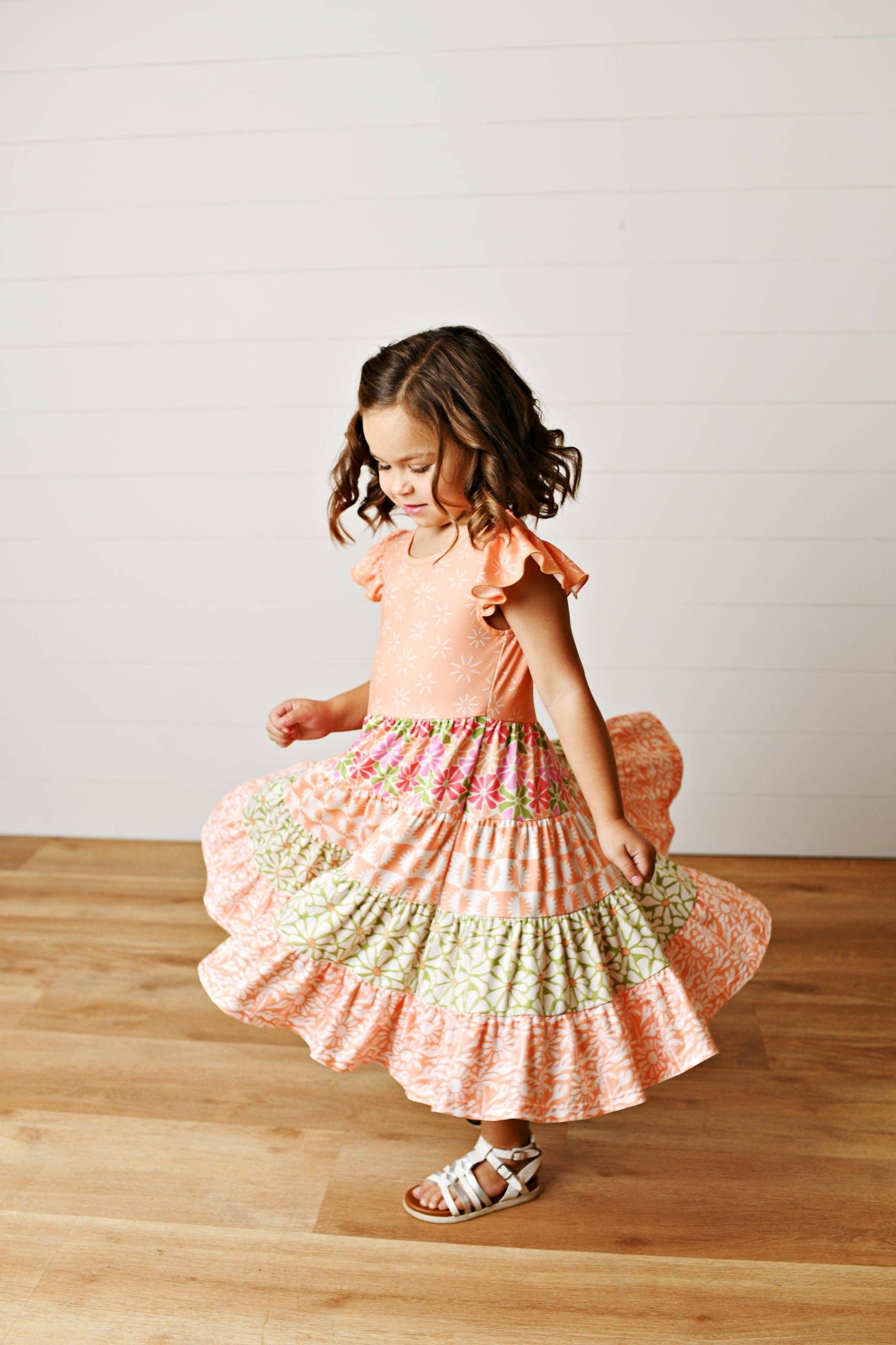 Girls Peyton Tiered Dress