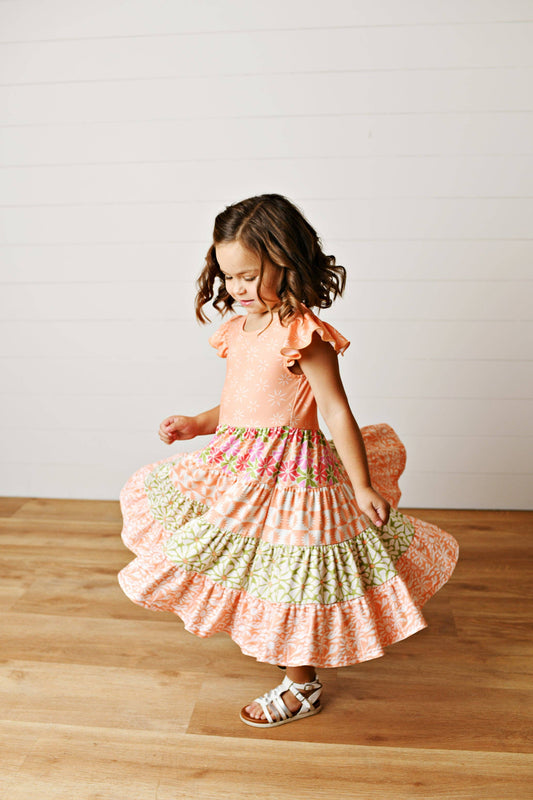 Girls Peyton Tiered Dress