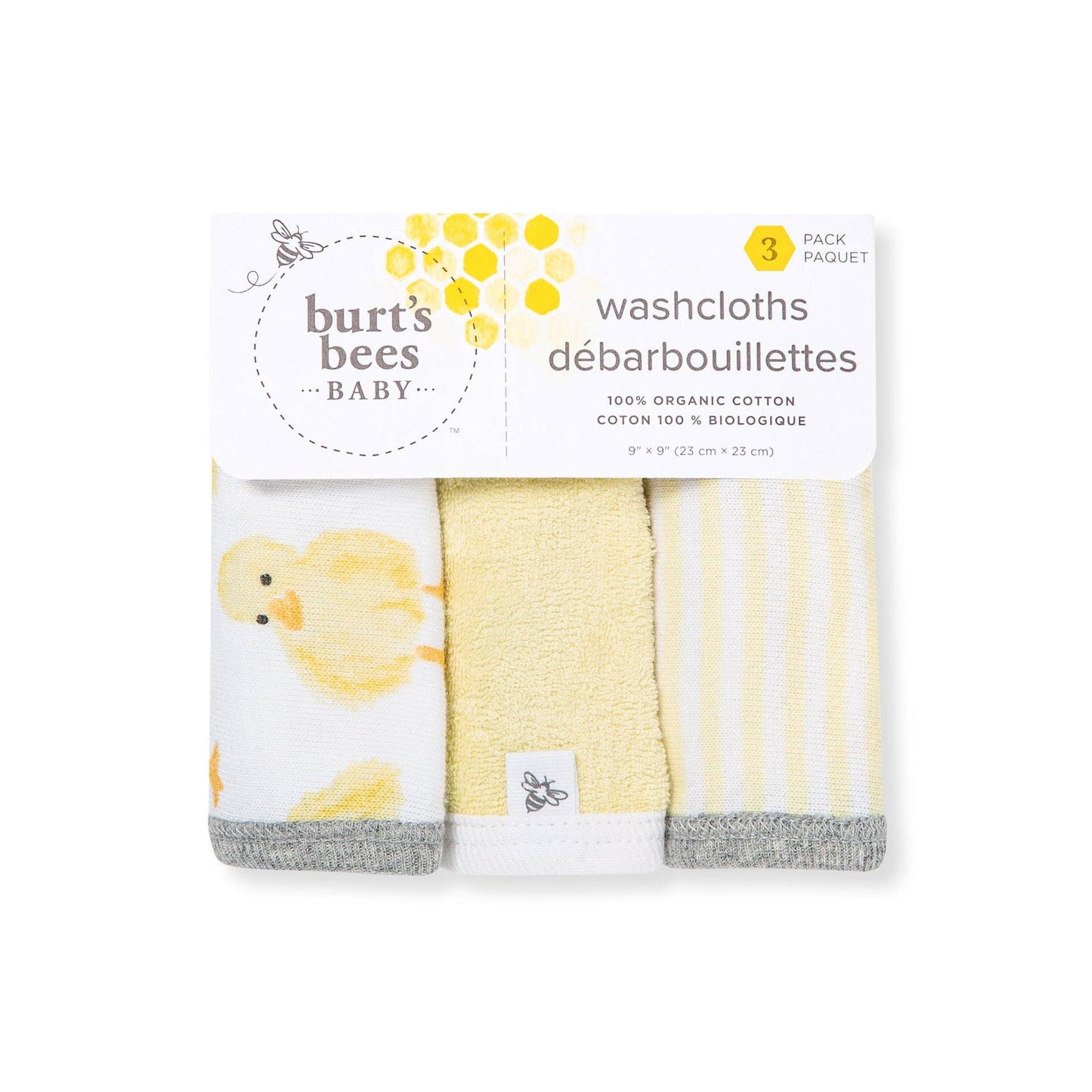 Little Ducks Organic Cotton Washcloths 3 Pack