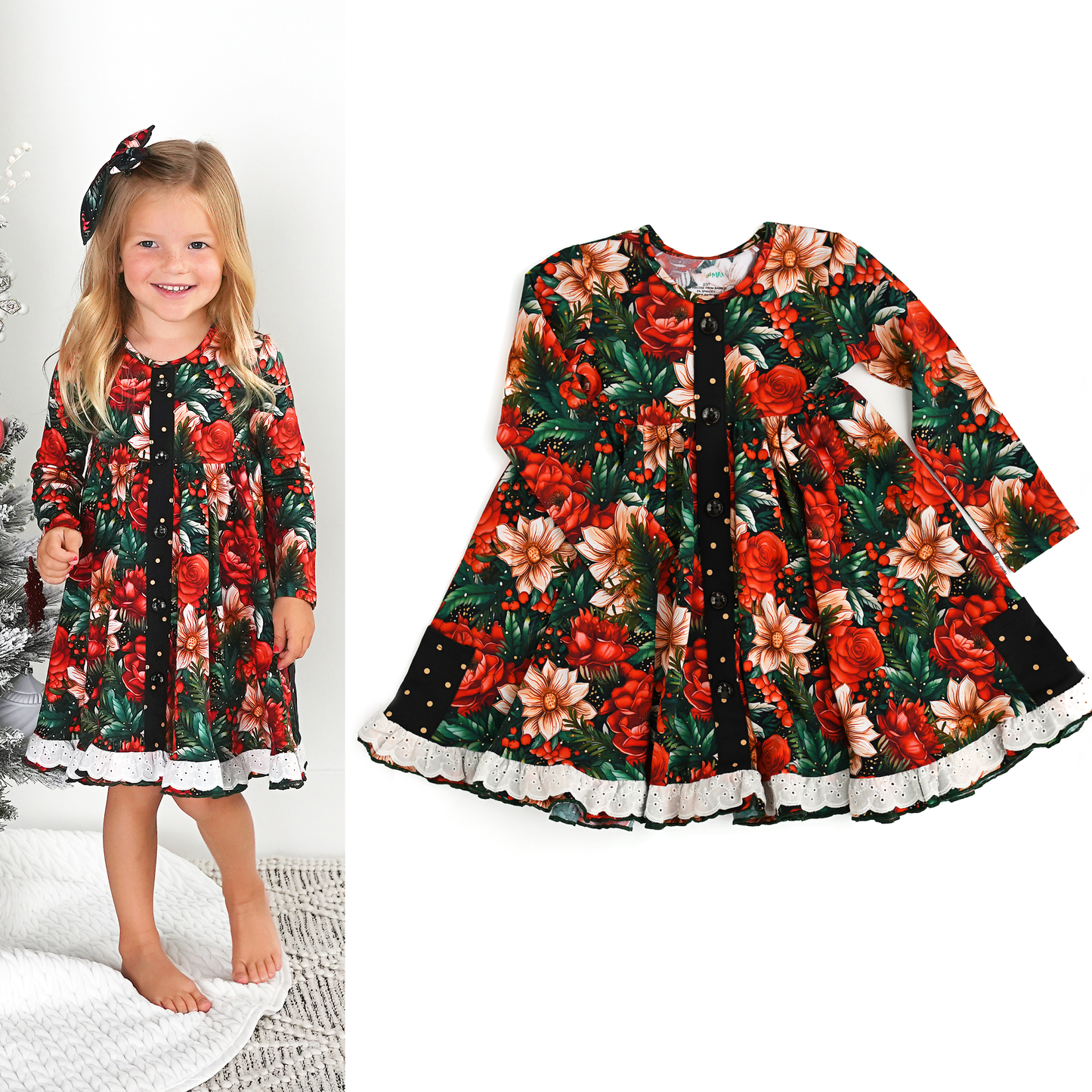 Gloria Floral Button Dress