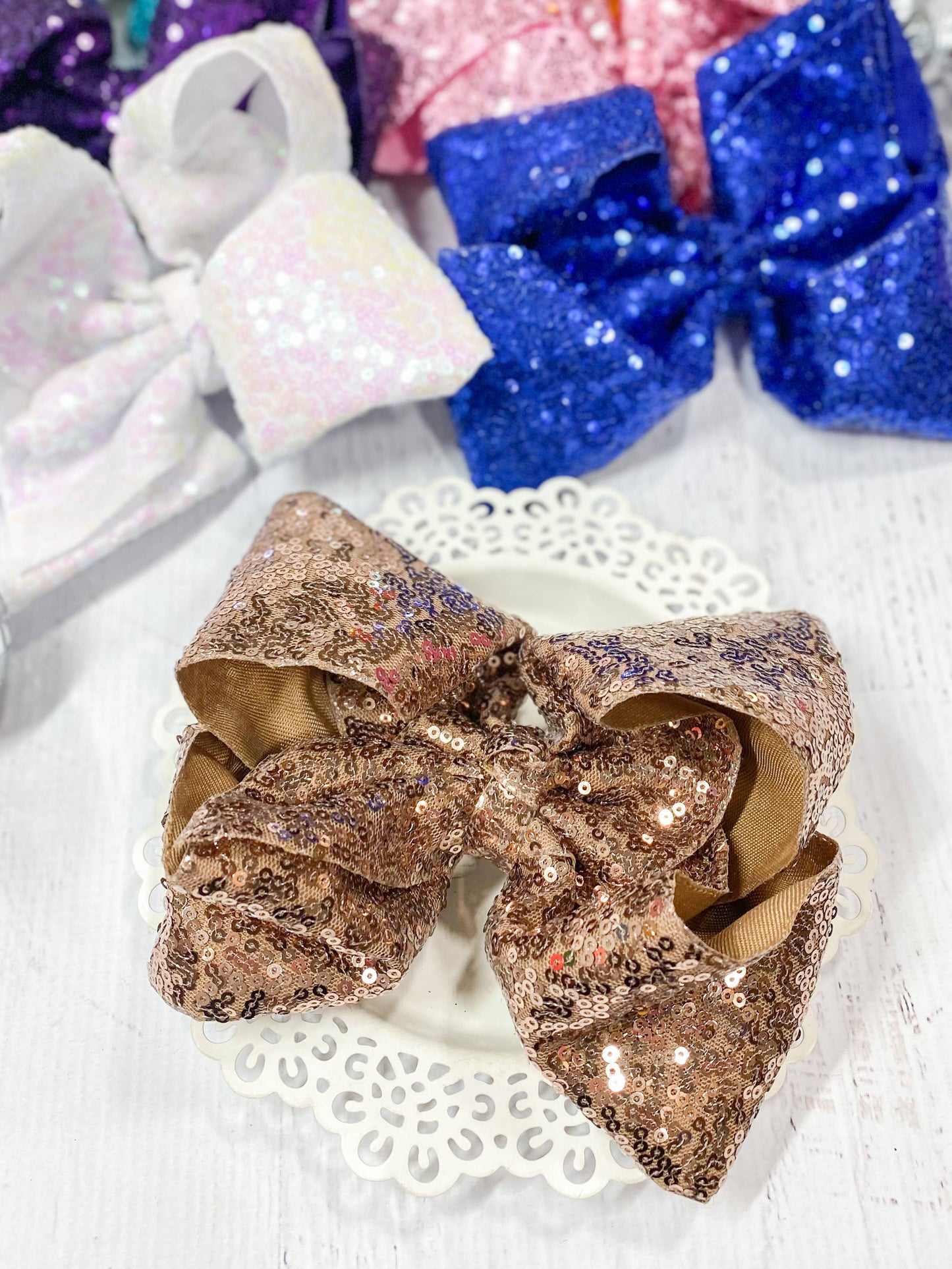 Sequin Texas Size Hair Bows