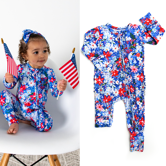 Presley Floral Ruffle Zip