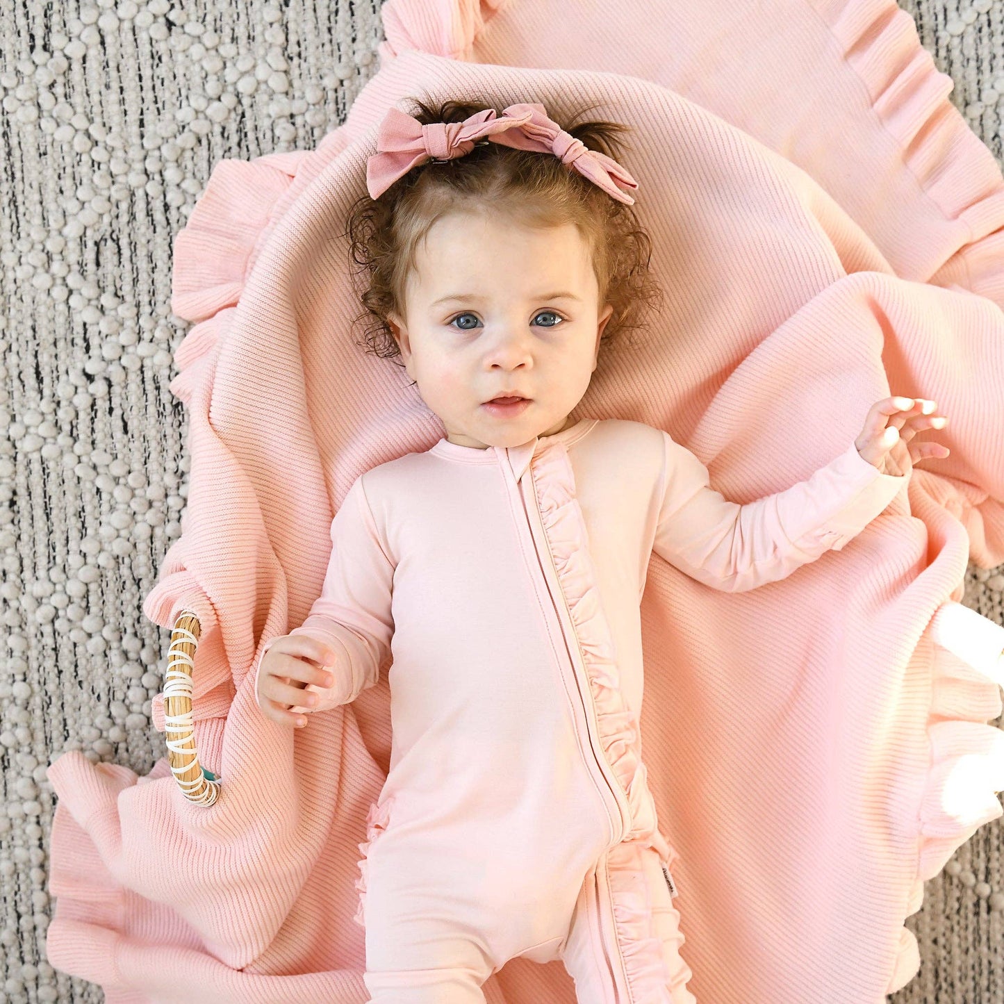 Light Pink RUFFLE ZIP