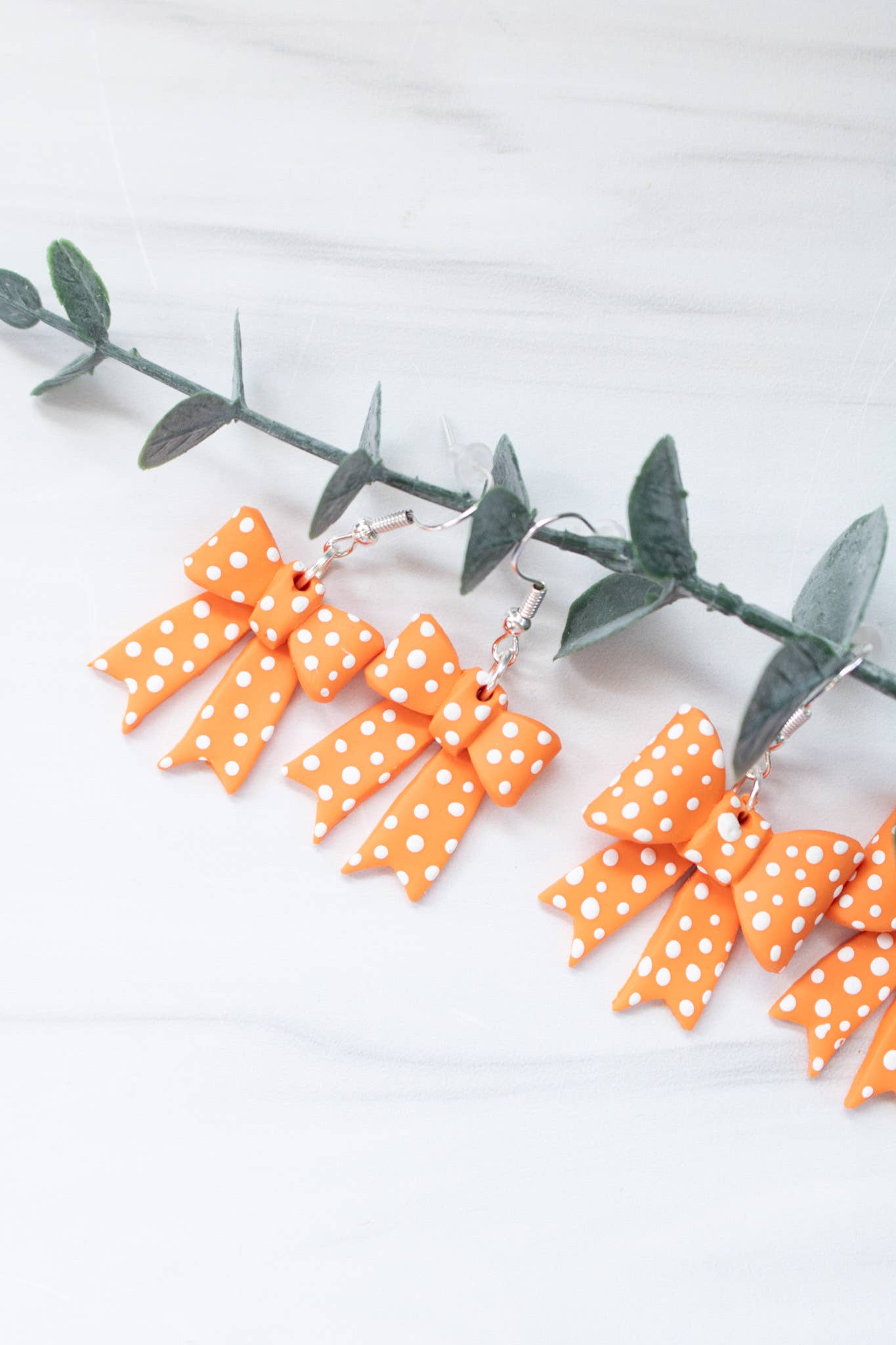 TN Vols Orange & White Polka Dot Bows
