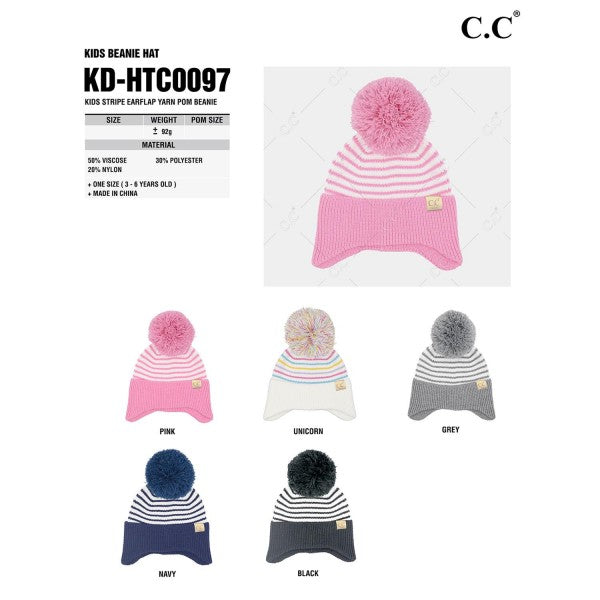 CC Kids Earflap Yarn Beanie