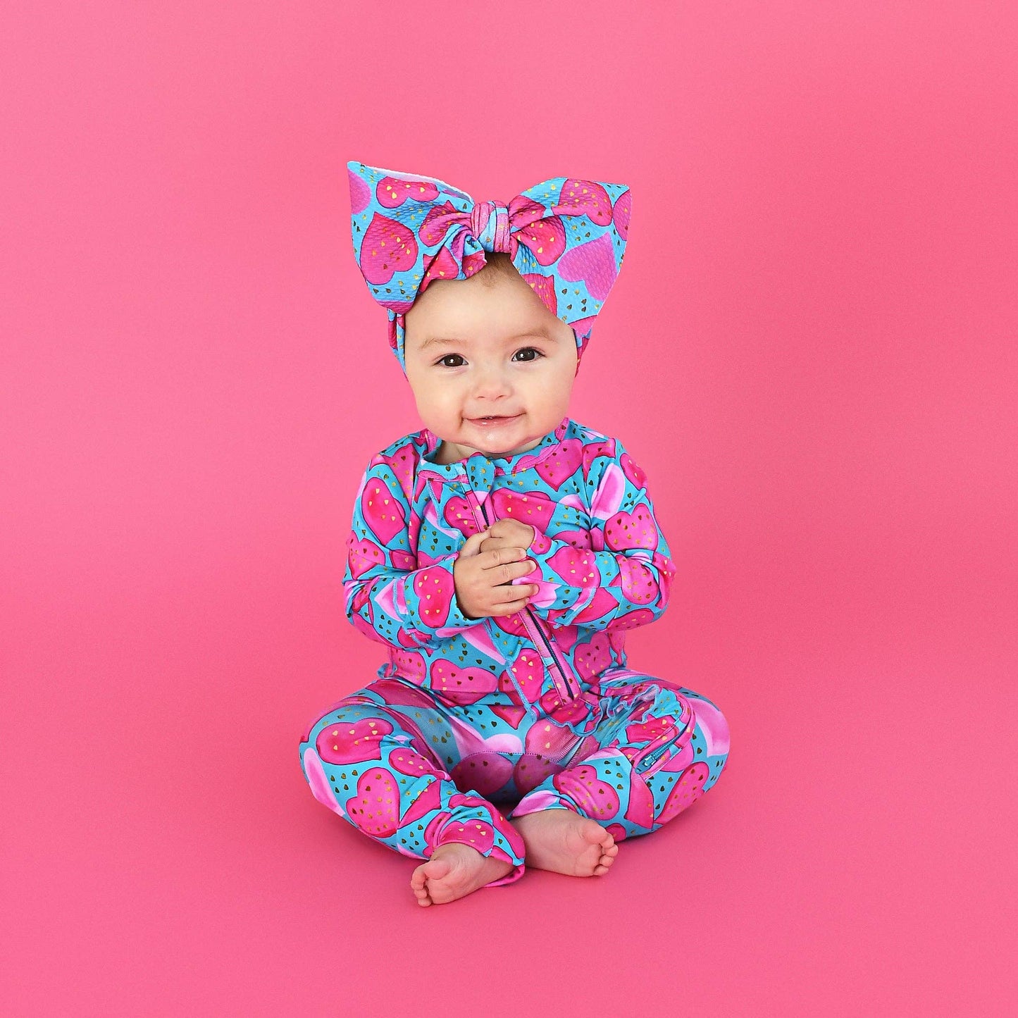 Alaina Heart Ruffle Zip