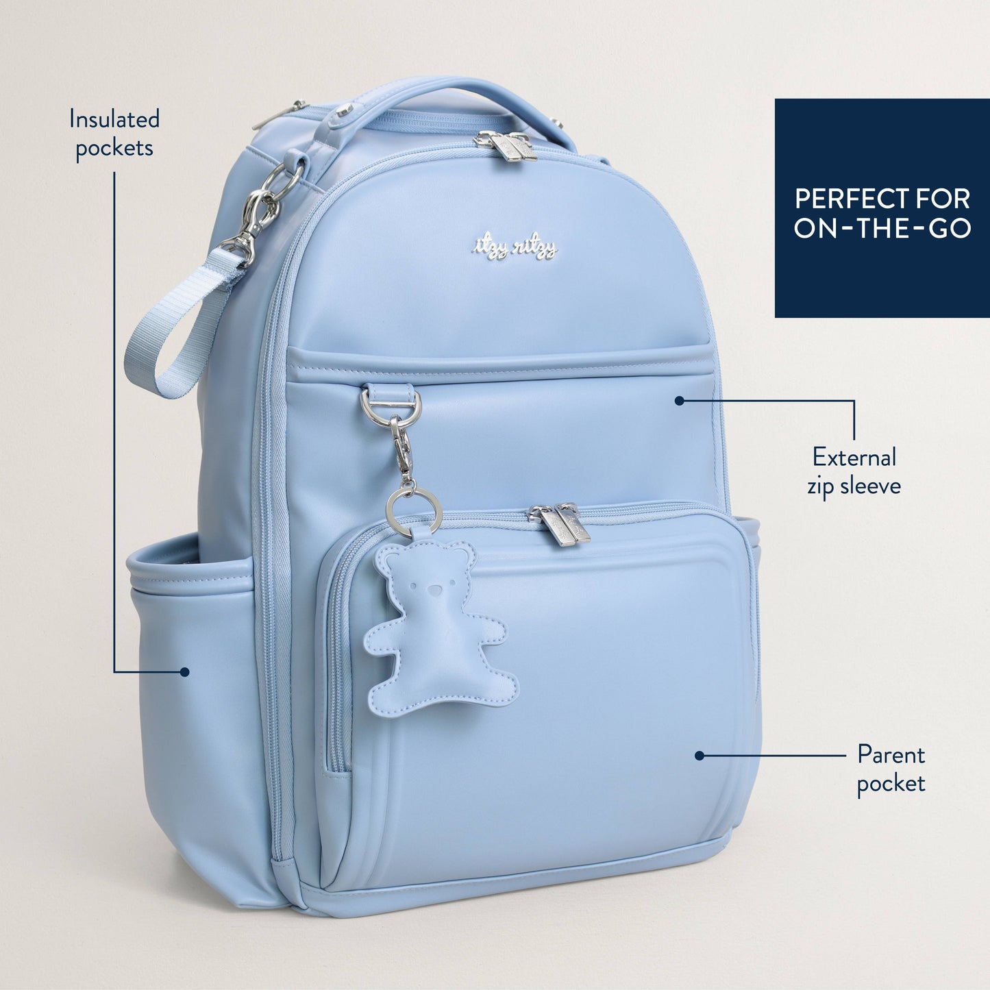 Teddy Blue Boss Plus™ Backpack Diaper Bag