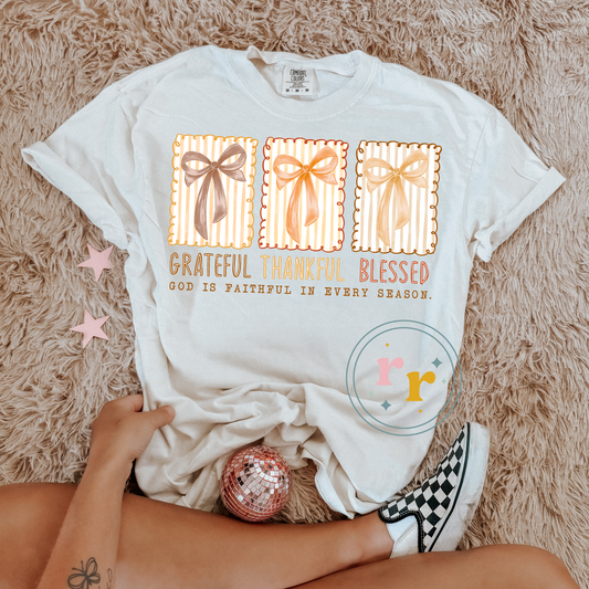 Thankful Grateful Blessed Tee