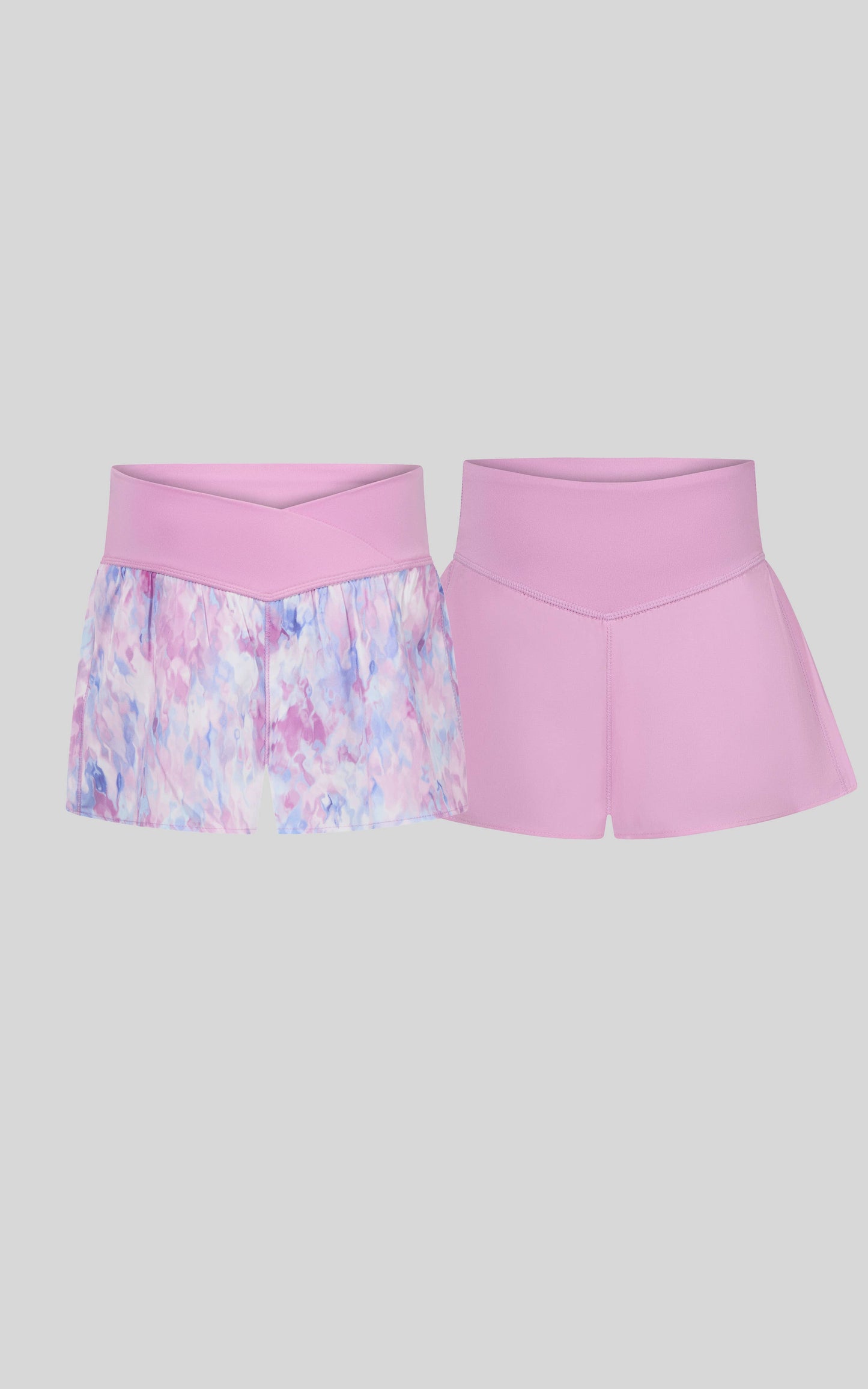 Little Girls Crossover and V front Shorts - 2 PC SET
