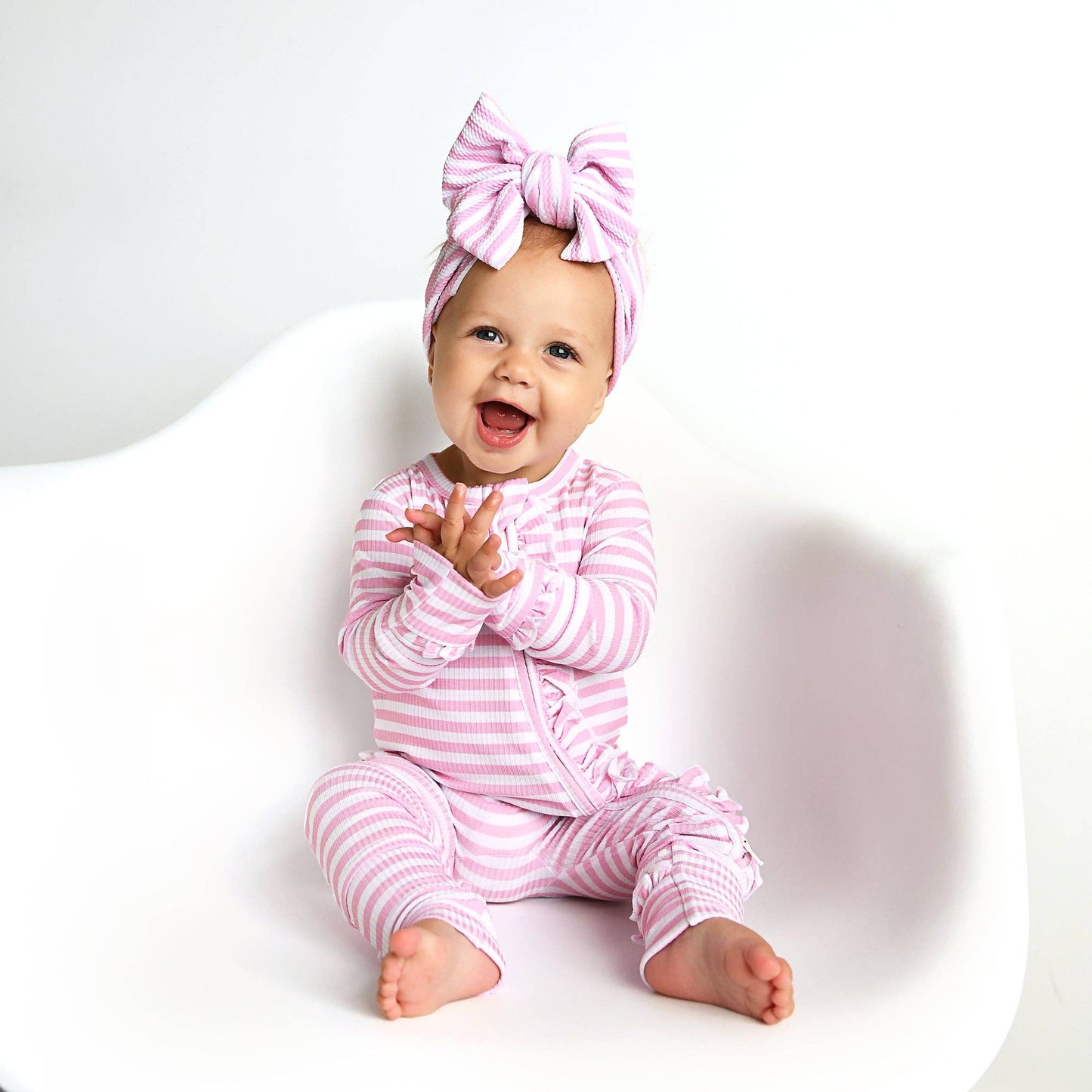 Lana Pink Stripe HEADWRAP