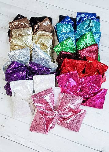 Sequin Texas Size Hair Bows